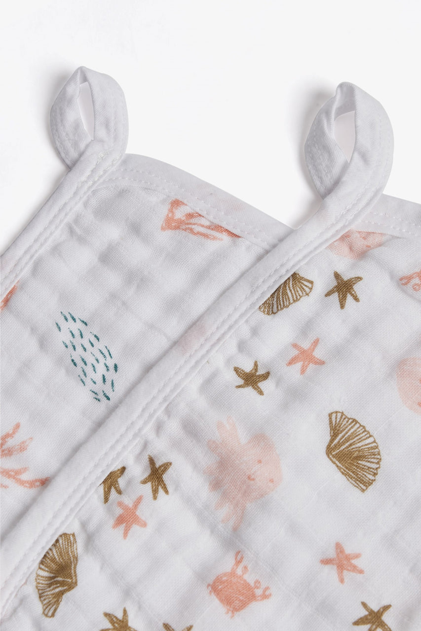 Débarbouillettes en mousseline pour bébé - Lingettes pour bébé en mousseline  de coton naturel - Serviette douce pour nouveau-né et gant de toilette en mousseline  pour peau sensible - Registre de bébé