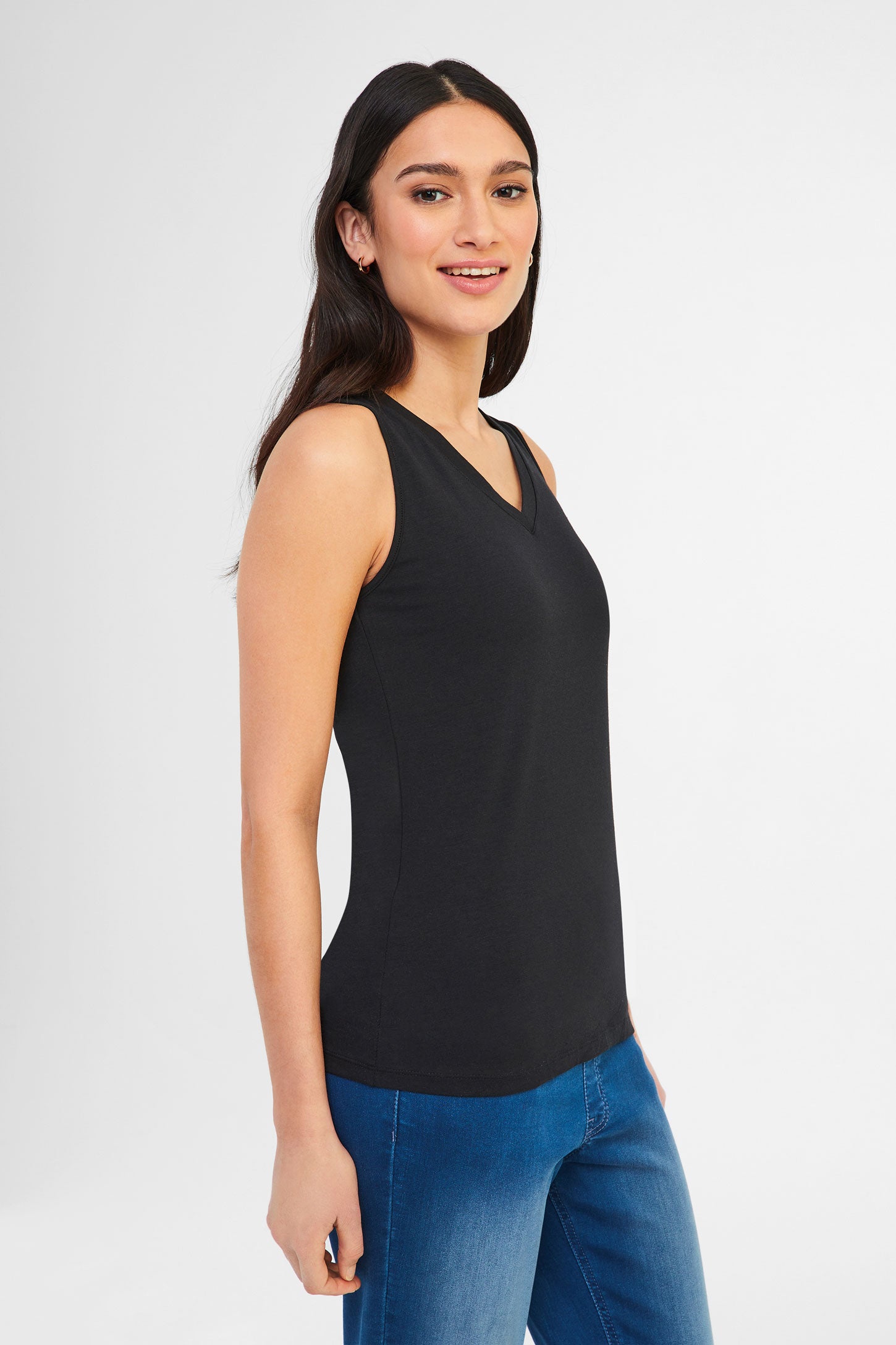 Camisole en coton bio - Femme && NOIR