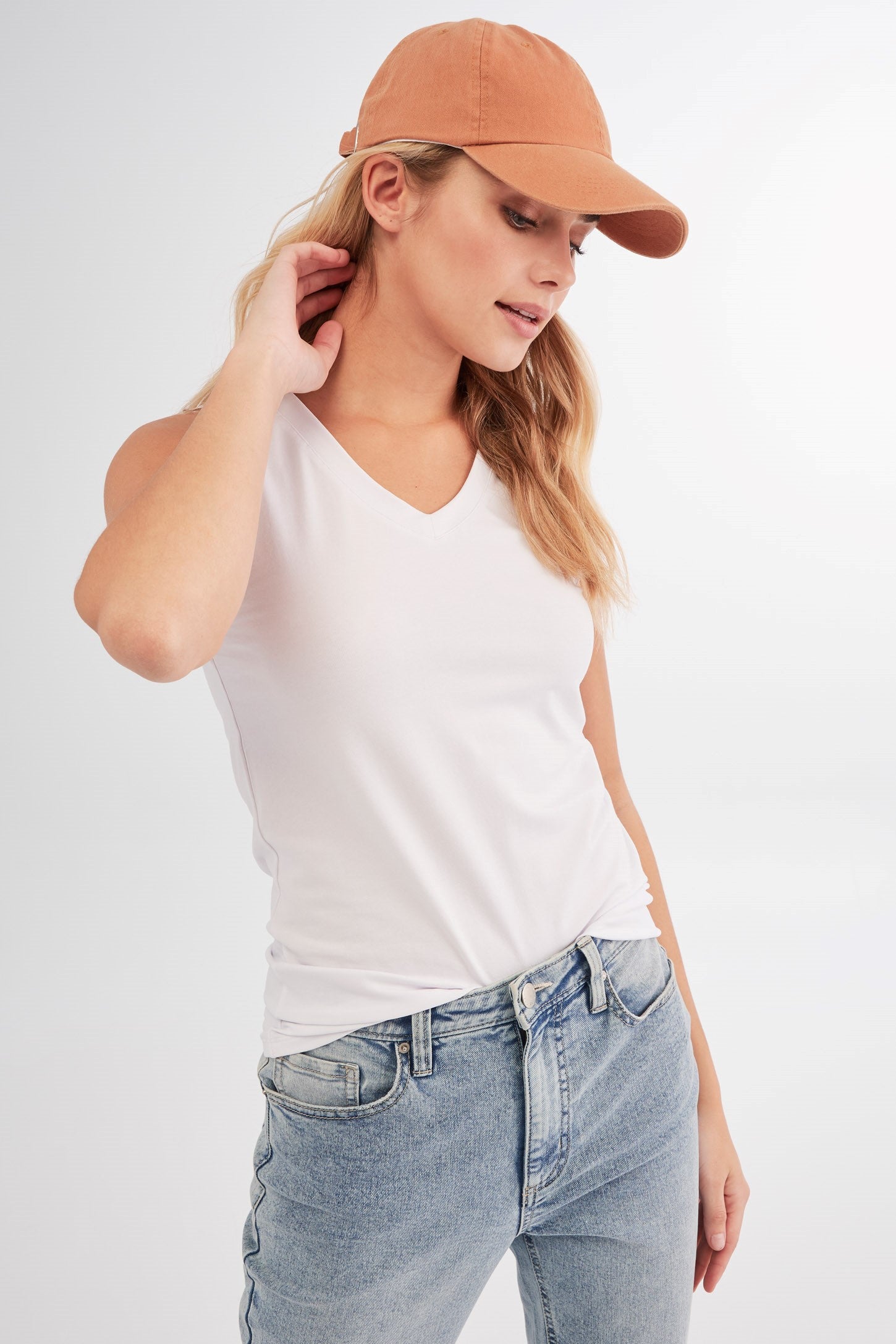 Camisole en coton bio - Femme && BLANC