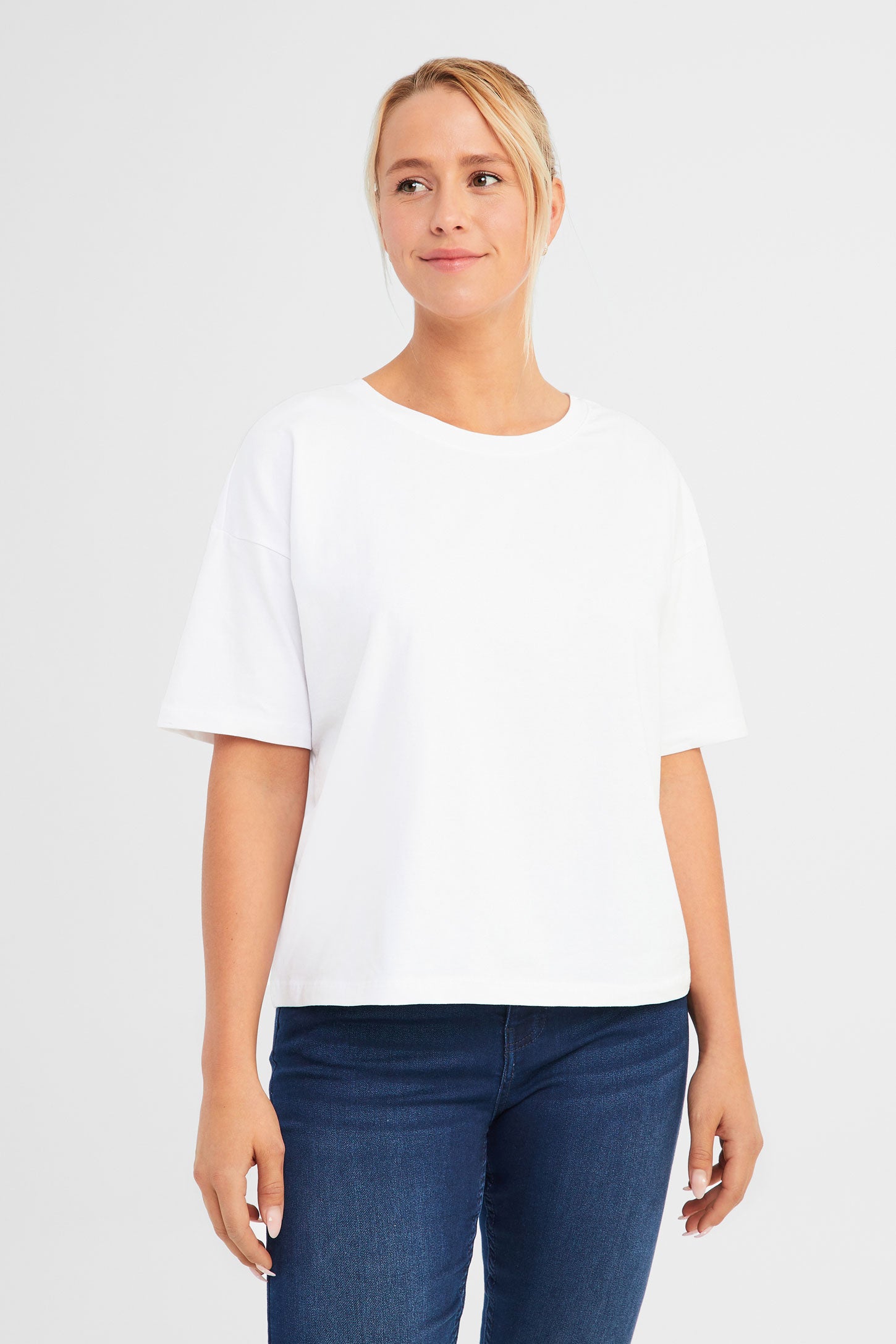 T-shirt en coton bio - Femme && BLANC