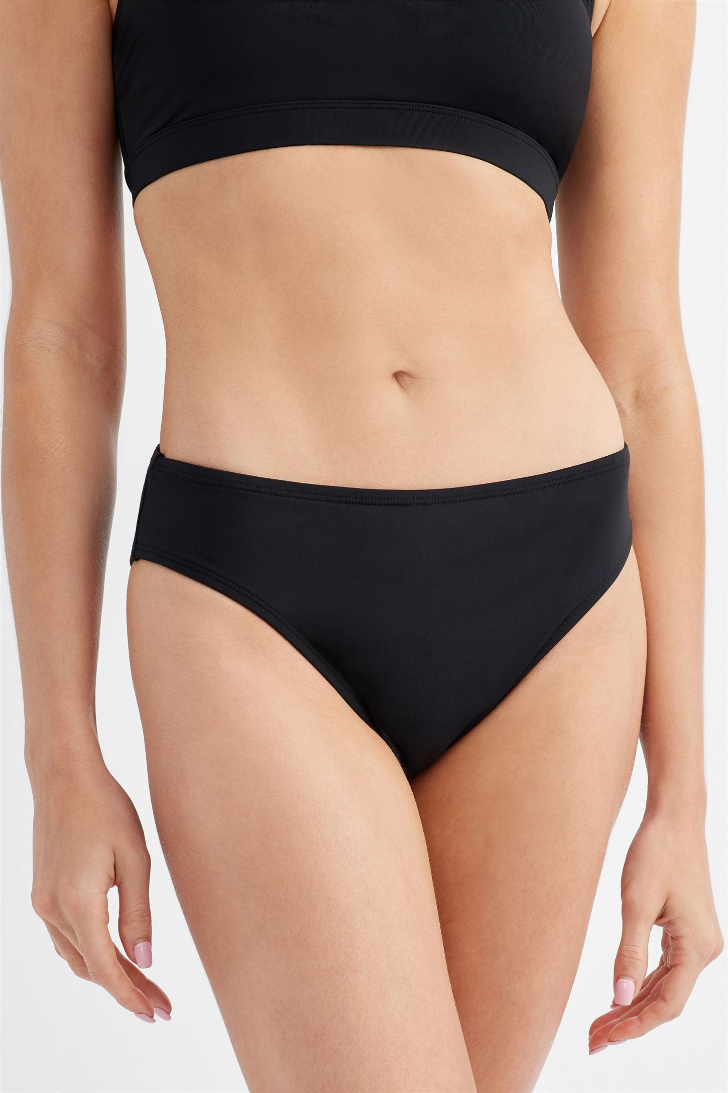 Culotte de maillot taille semi-haute 2/40$ - Femme && NOIR