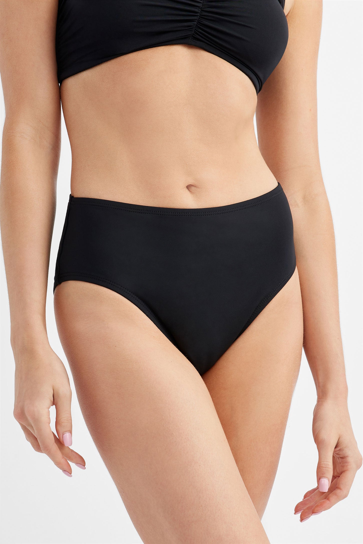 Culotte de maillot taille haute, 2/40$ - Femme && NOIR