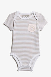 Cache-couche à rayures en coton bio - Bébé && GRIS MULTI
