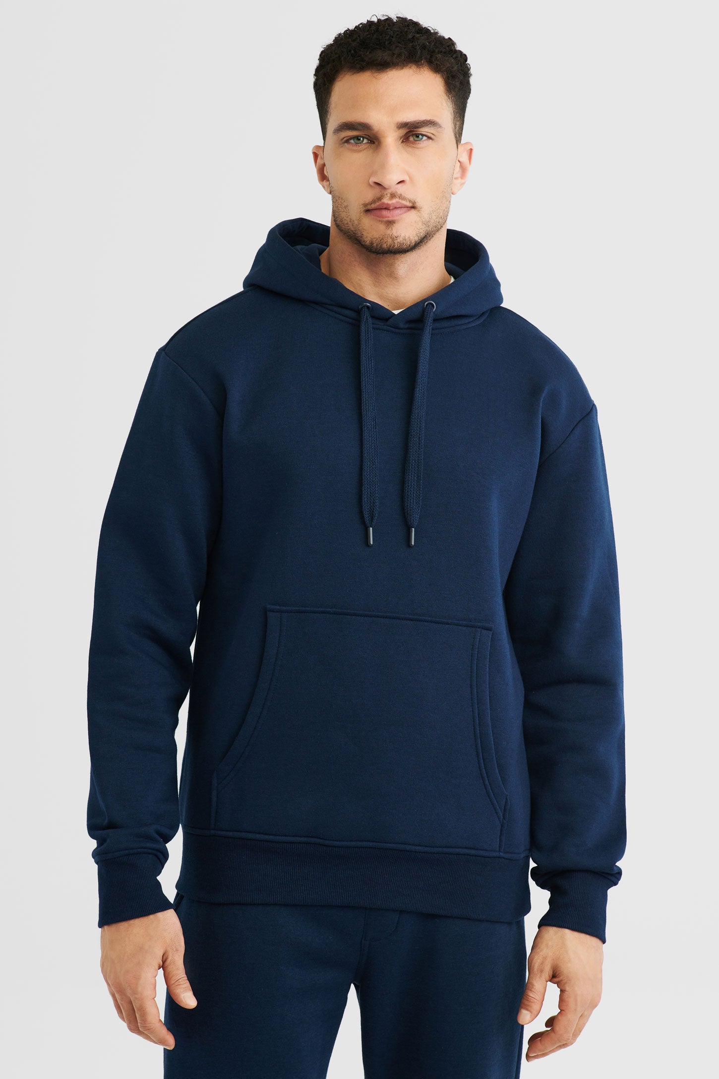 Chandail kangourou à capuchon - Homme && MARIN