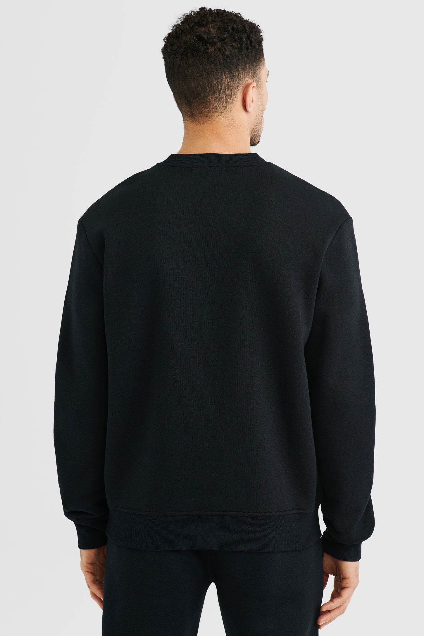 Chandail à manches longues en molleton - Homme && NOIR