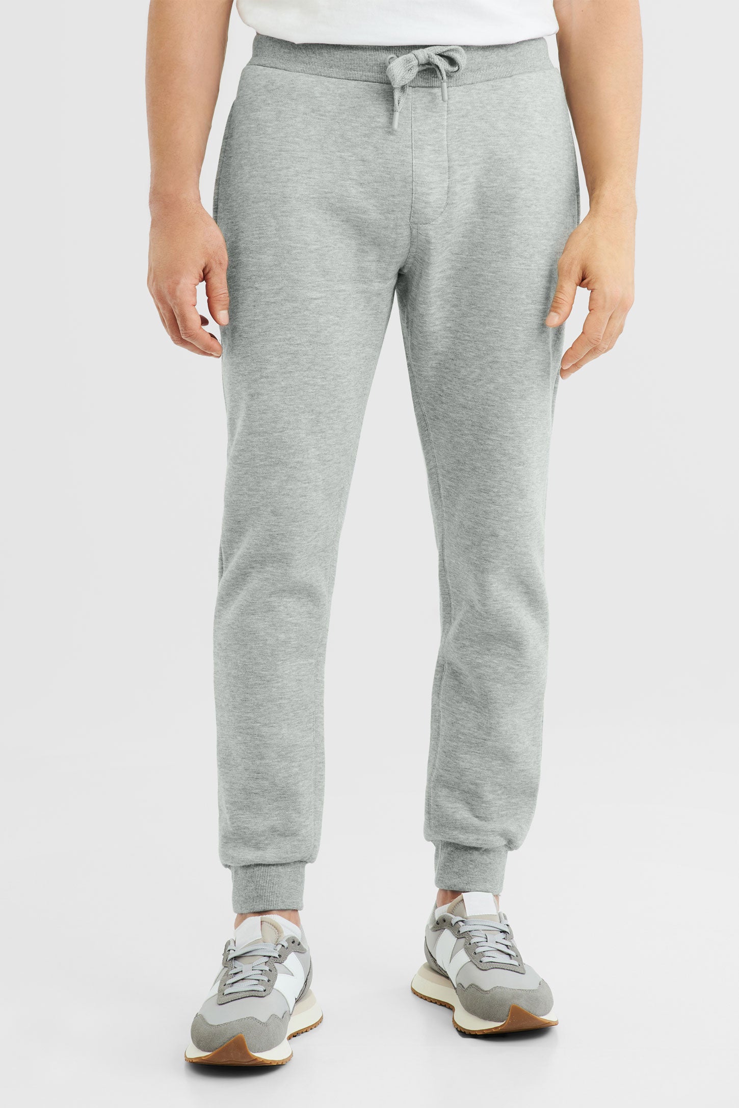 Pantalon jogger en molleton - Homme && GRIS MIXTE