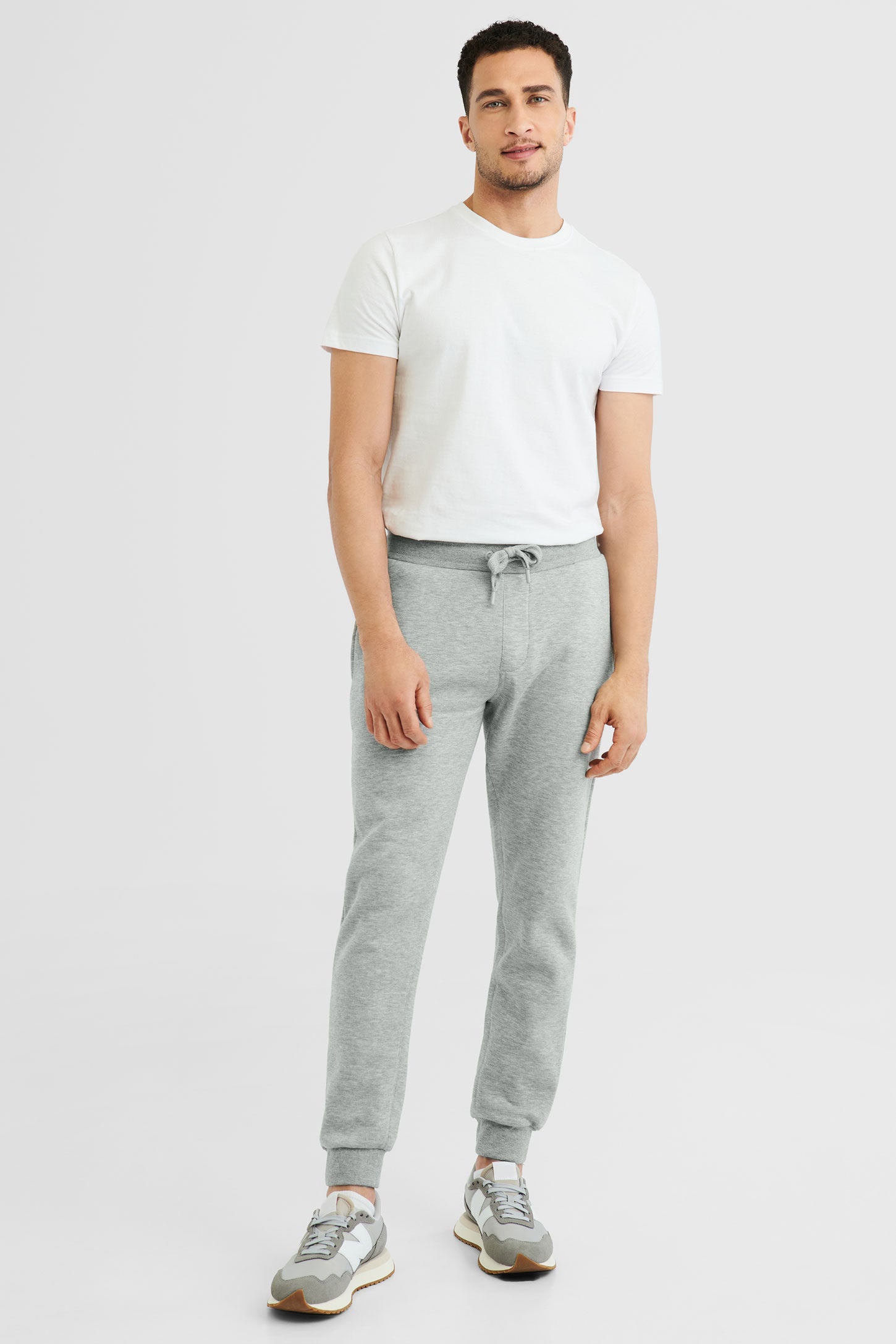 Pantalon jogger en molleton - Homme && GRIS MIXTE