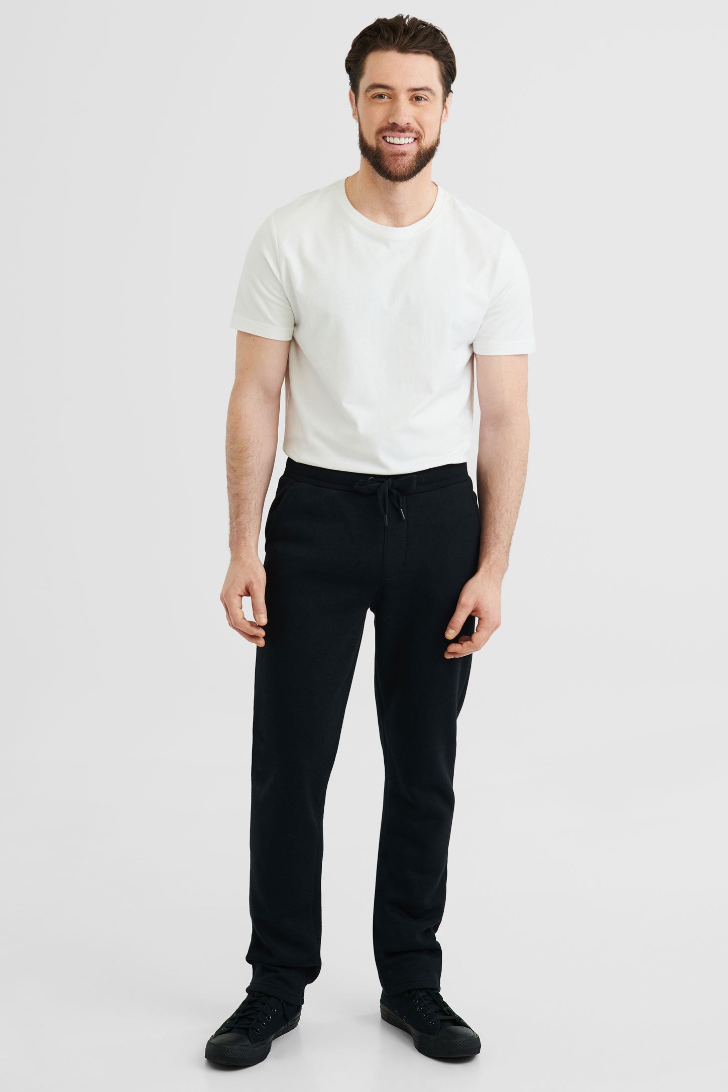 Pantalon jogger à jambe droite - Homme && NOIR
