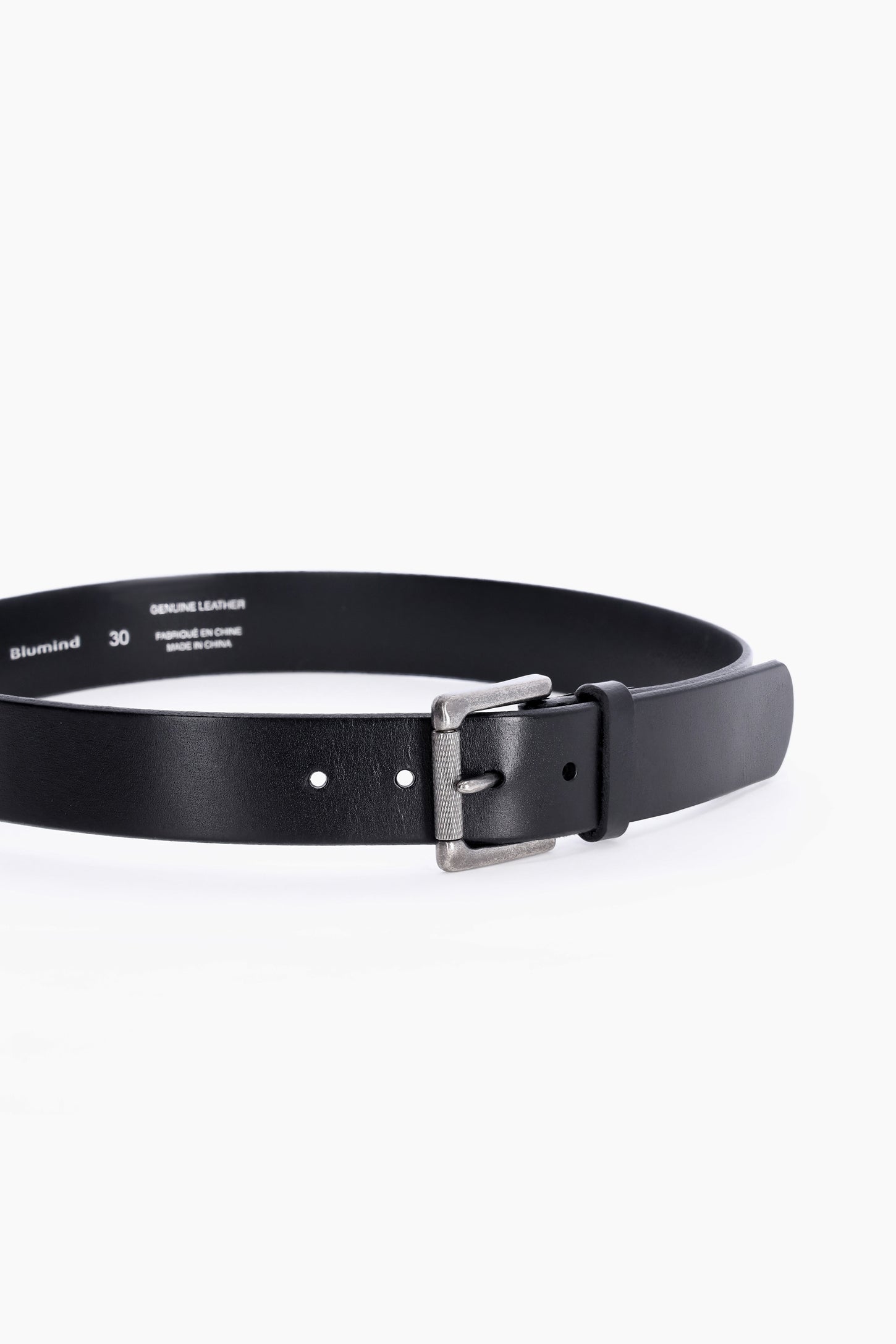 Ceinture cuir véritable - Homme && NOIR