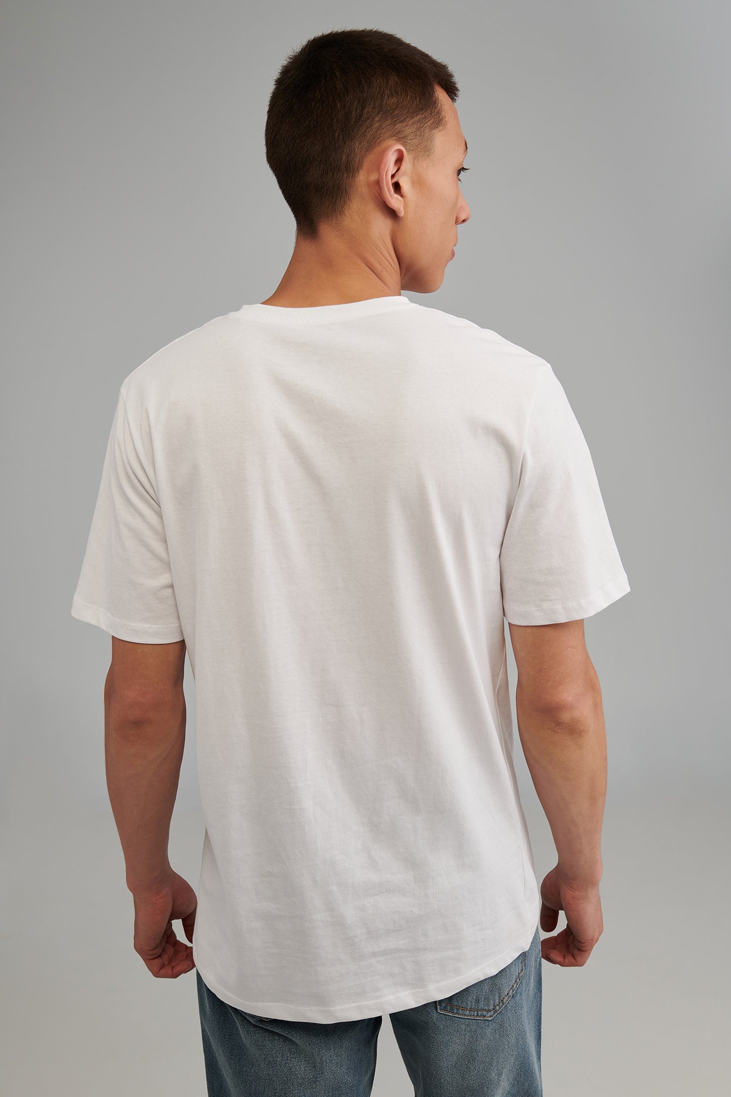 T-shirt imprimé en coton bio - Homme && BLANC