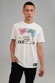 T-shirt imprimé en coton bio - Homme && BLANC