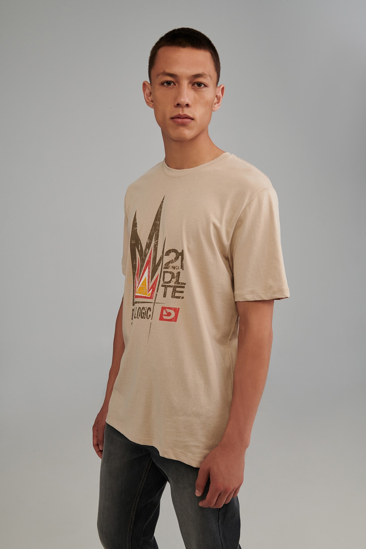 T-shirt imprimé en coton bio - Homme && SABLE