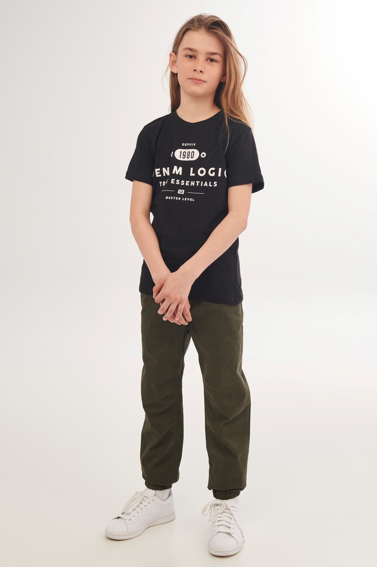 T-shirt imprimé en coton bio - Ado garçon && NOIR