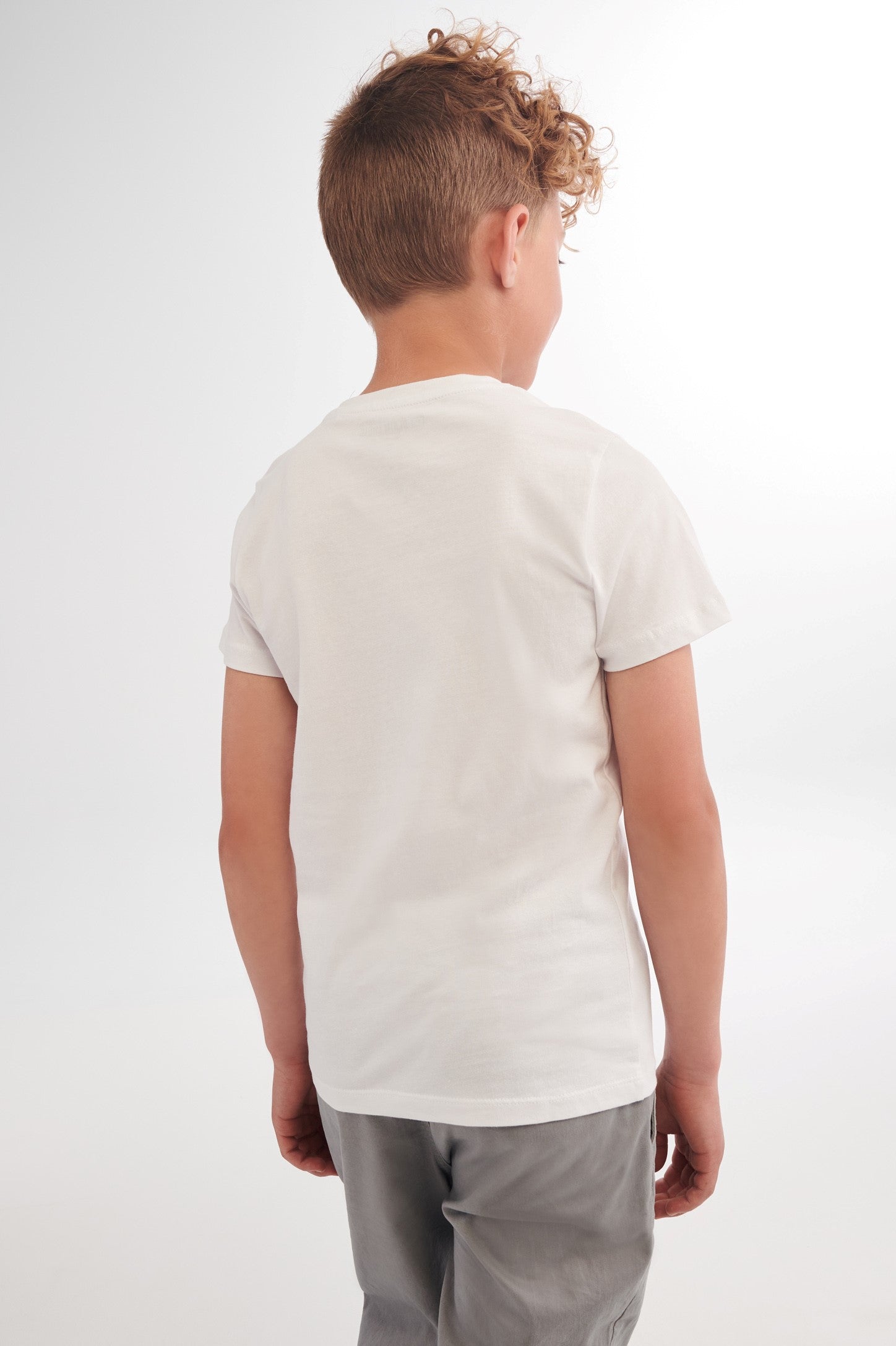 T-shirt imprimé en coton bio - Ado garçon && BLANC
