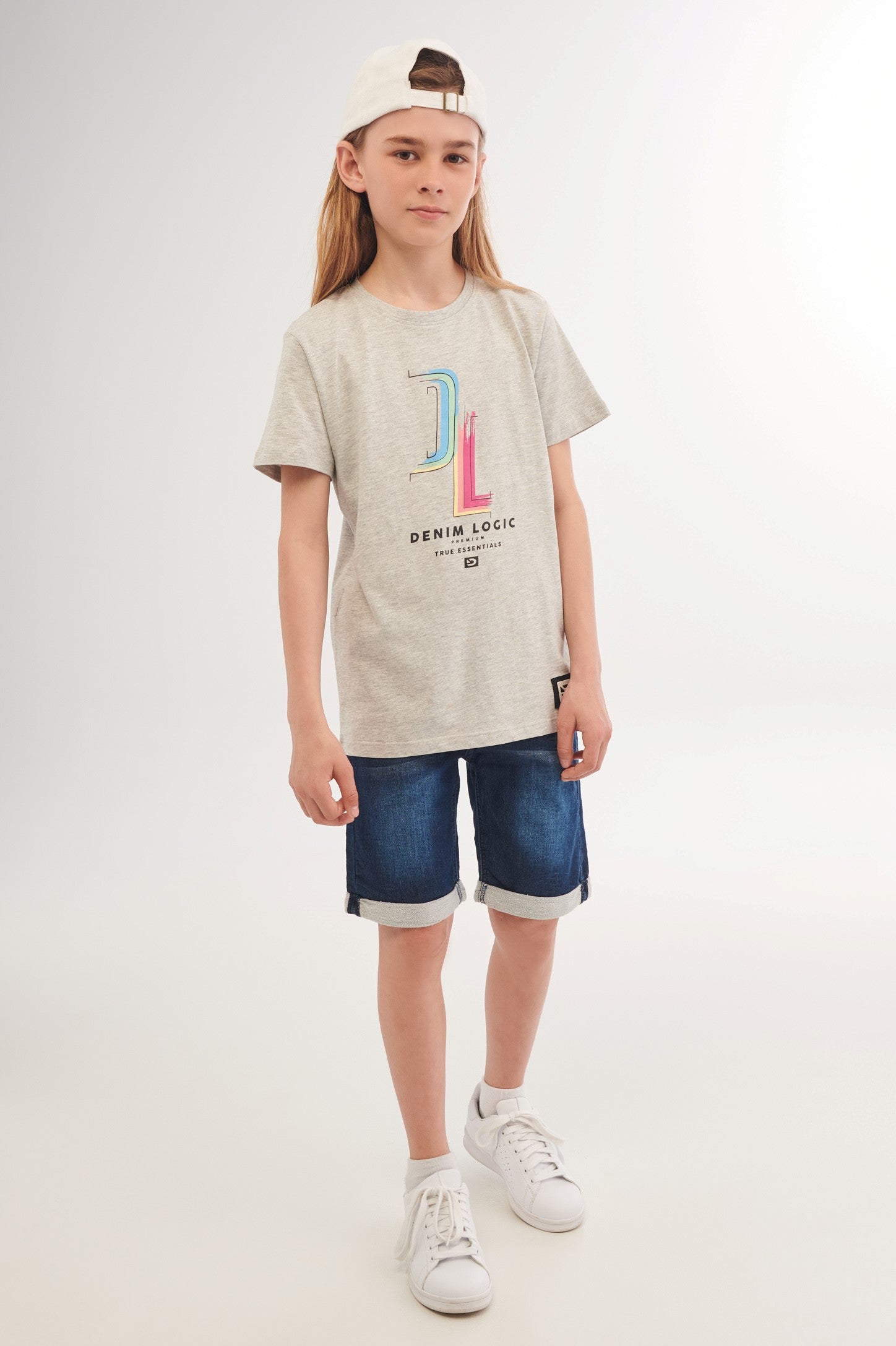 T-shirt imprimé en coton bio - Ado garçon && MIX GRIS CLAIR