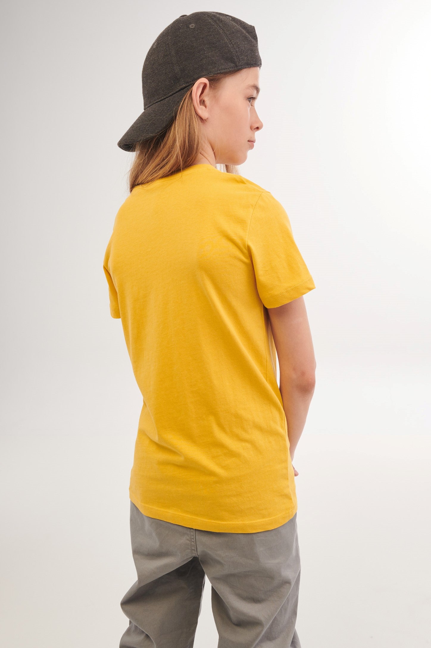 T-shirt imprimé en coton bio - Ado garçon && JAUNE OR