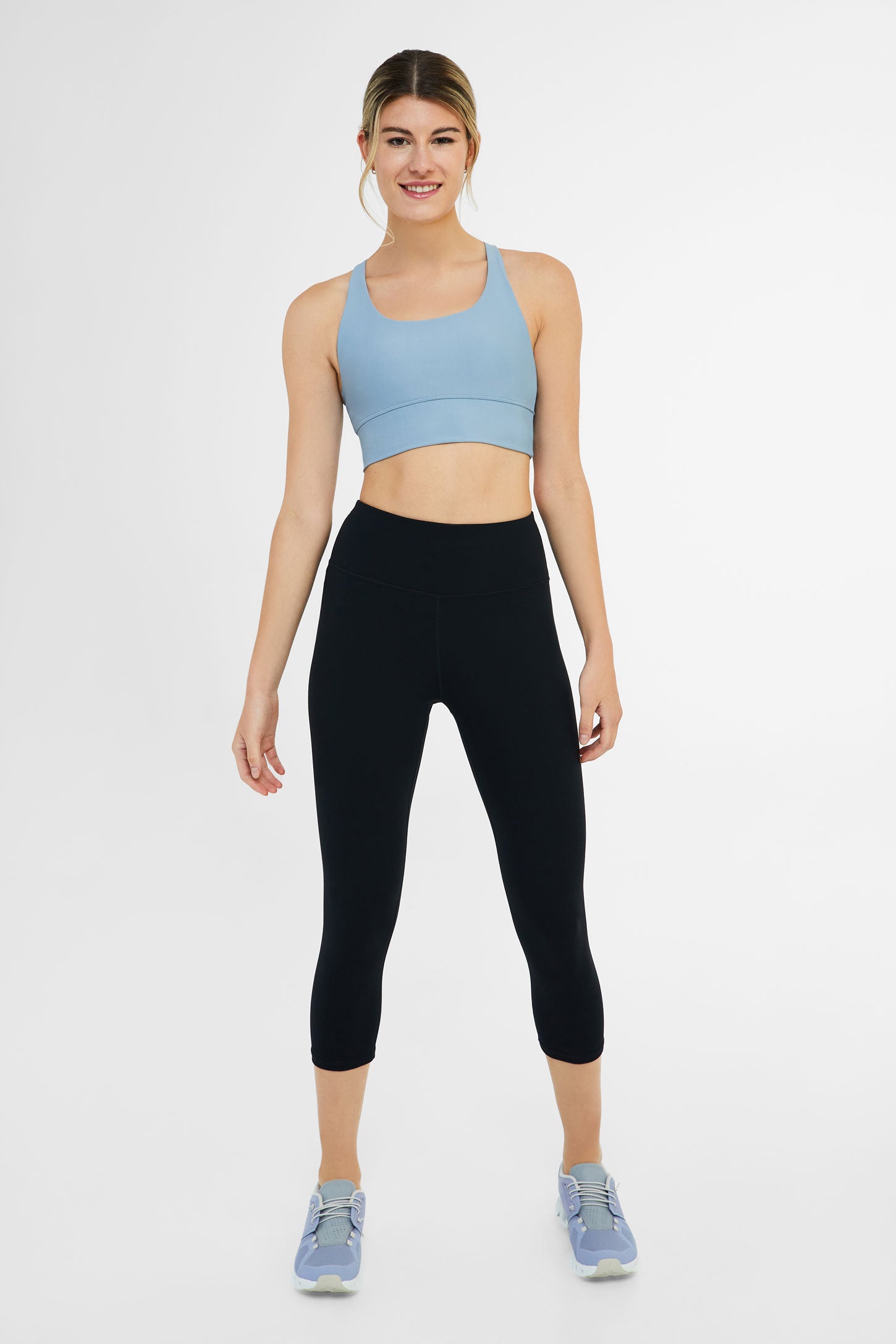 Legging capri athlétique taille haute 21'', Velvety - Femme && NOIR
