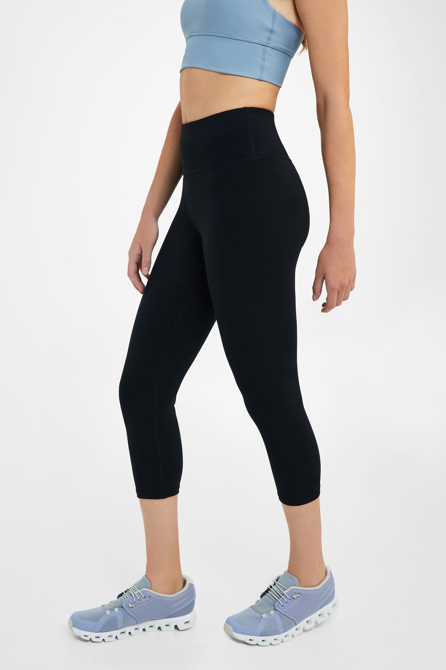 Legging capri athlétique taille haute 21'', Velvety - Femme && NOIR