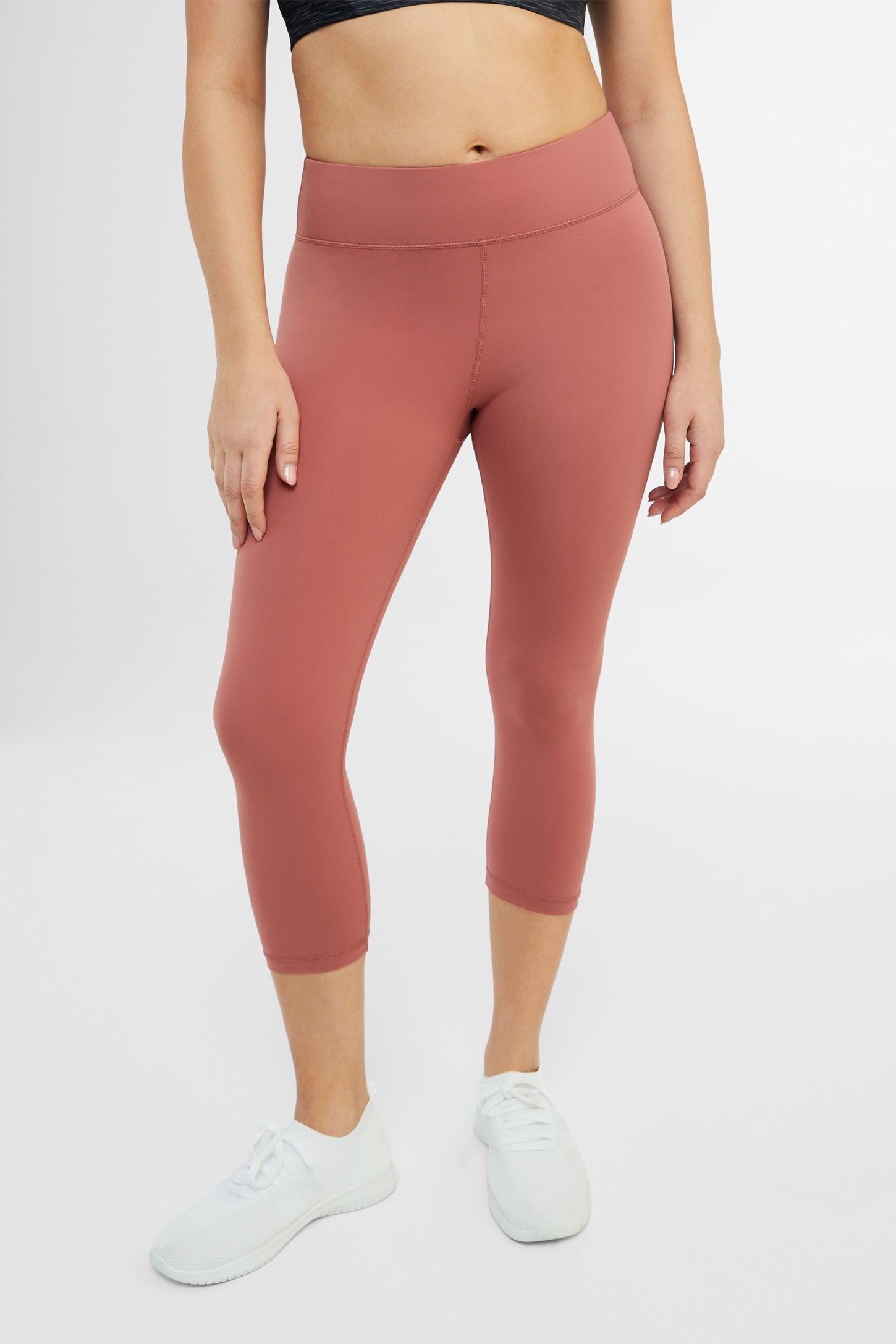 Legging capri athlétique taille haute 21'', Velvety - Femme && VIN ROSÉ