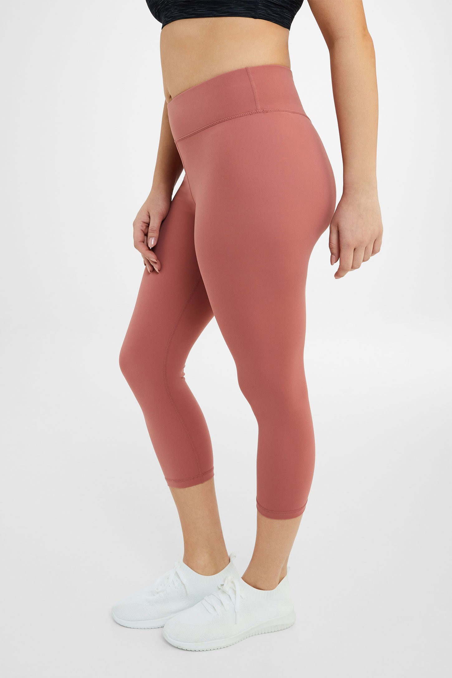 Legging capri athlétique taille haute 21'', Velvety - Femme && VIN ROSÉ