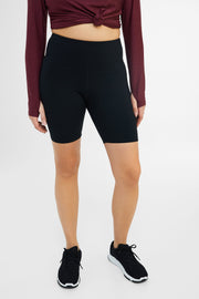 Cuissard athlétique taille haute 8'', Velvety - Femme && NOIR
