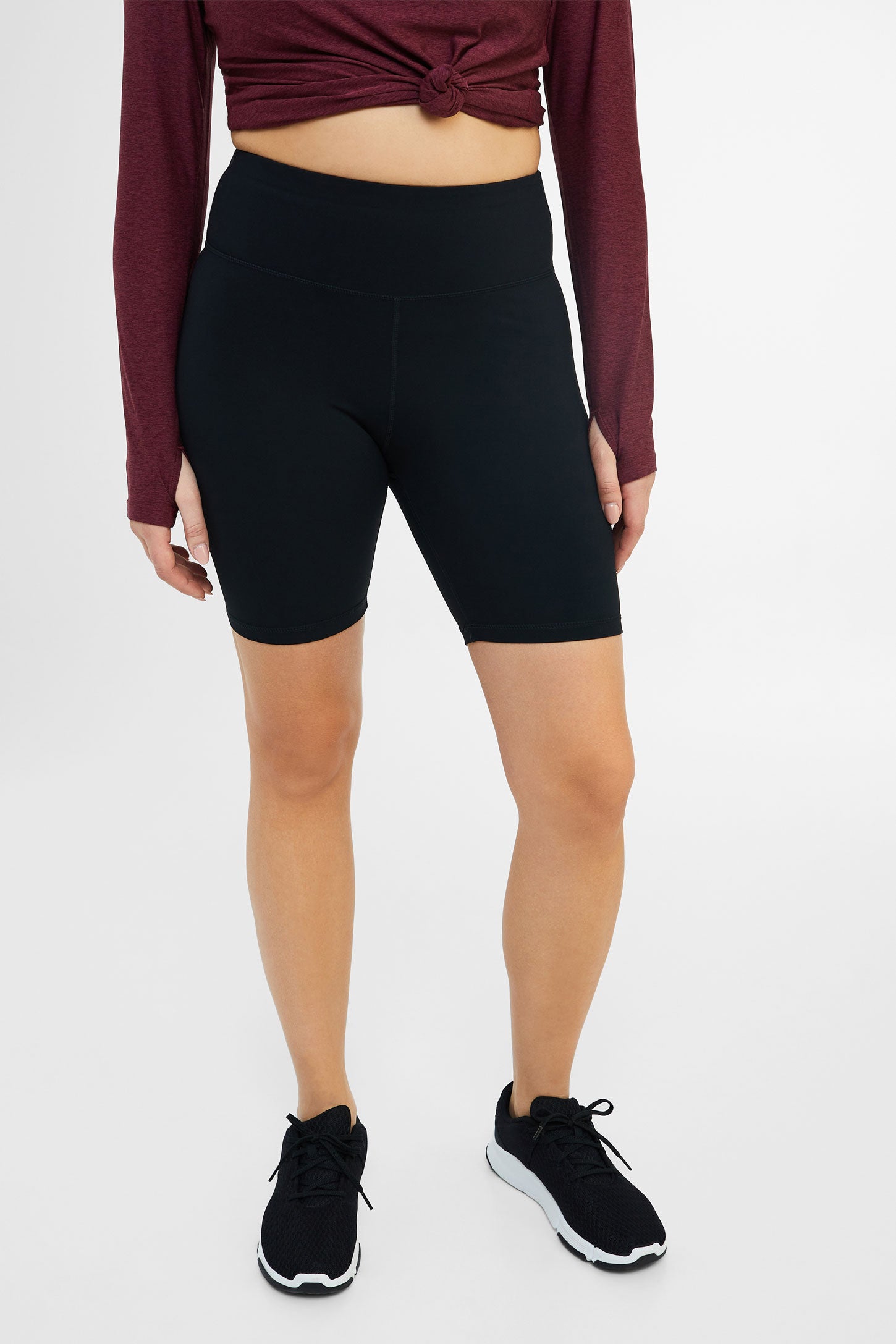 Cuissard athlétique taille haute 8'', Velvety - Femme && NOIR