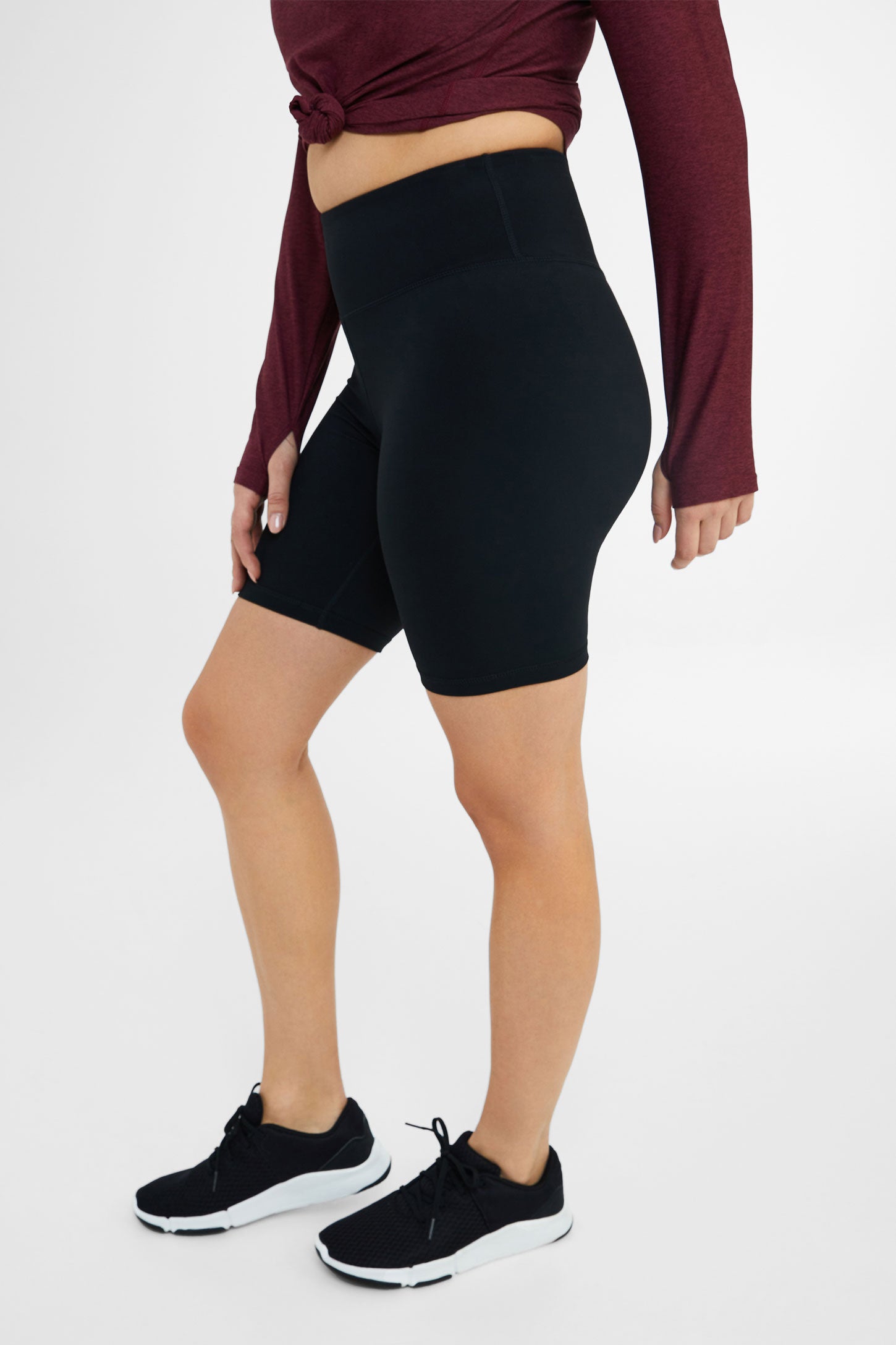 Cuissard athlétique taille haute 8'', Velvety - Femme && NOIR