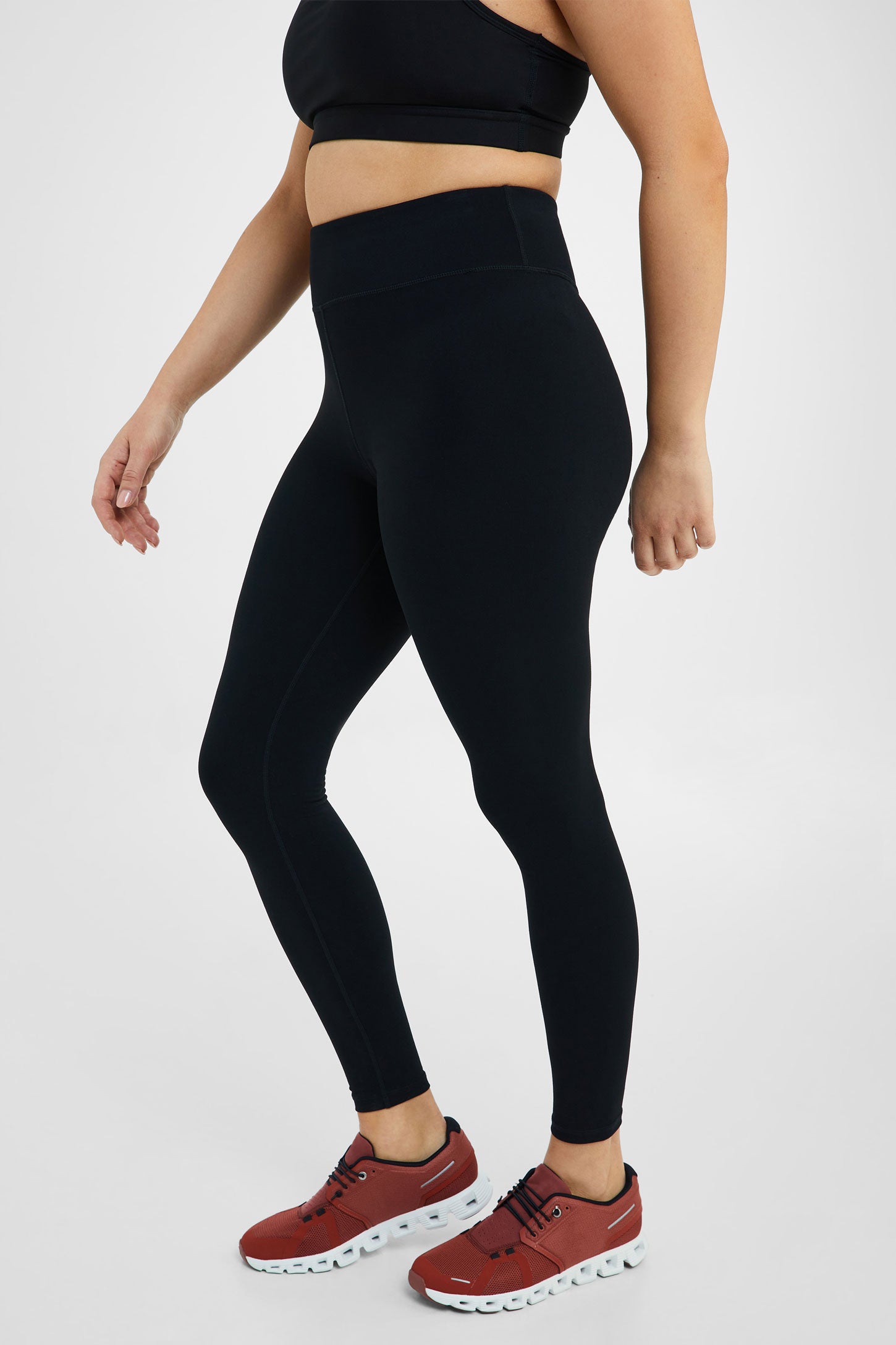 Legging athlétique taille haute 28'', Velvety - Femme && NOIR