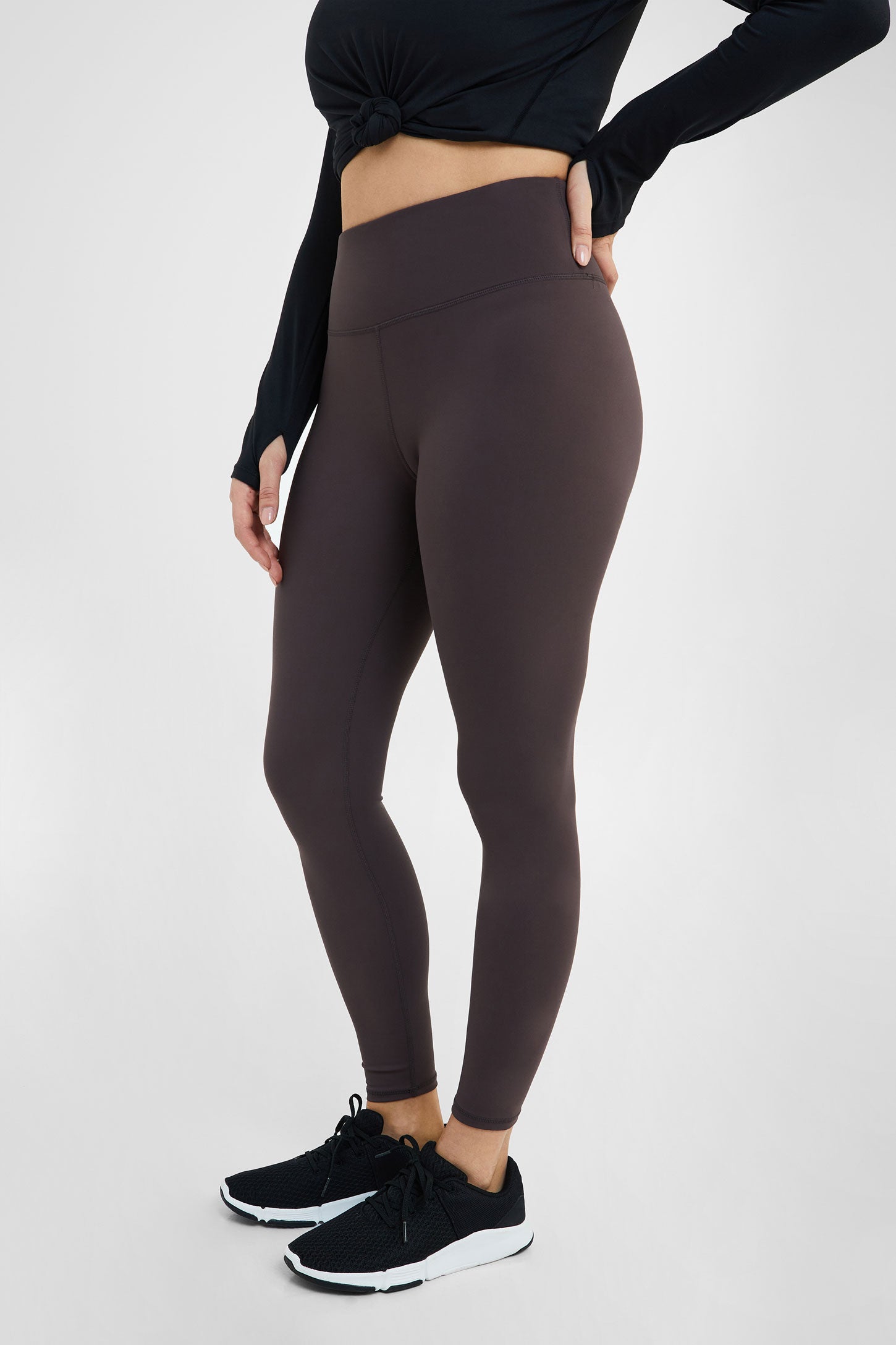 Legging athlétique taille haute 28'', Velvety - Femme && RAISIN