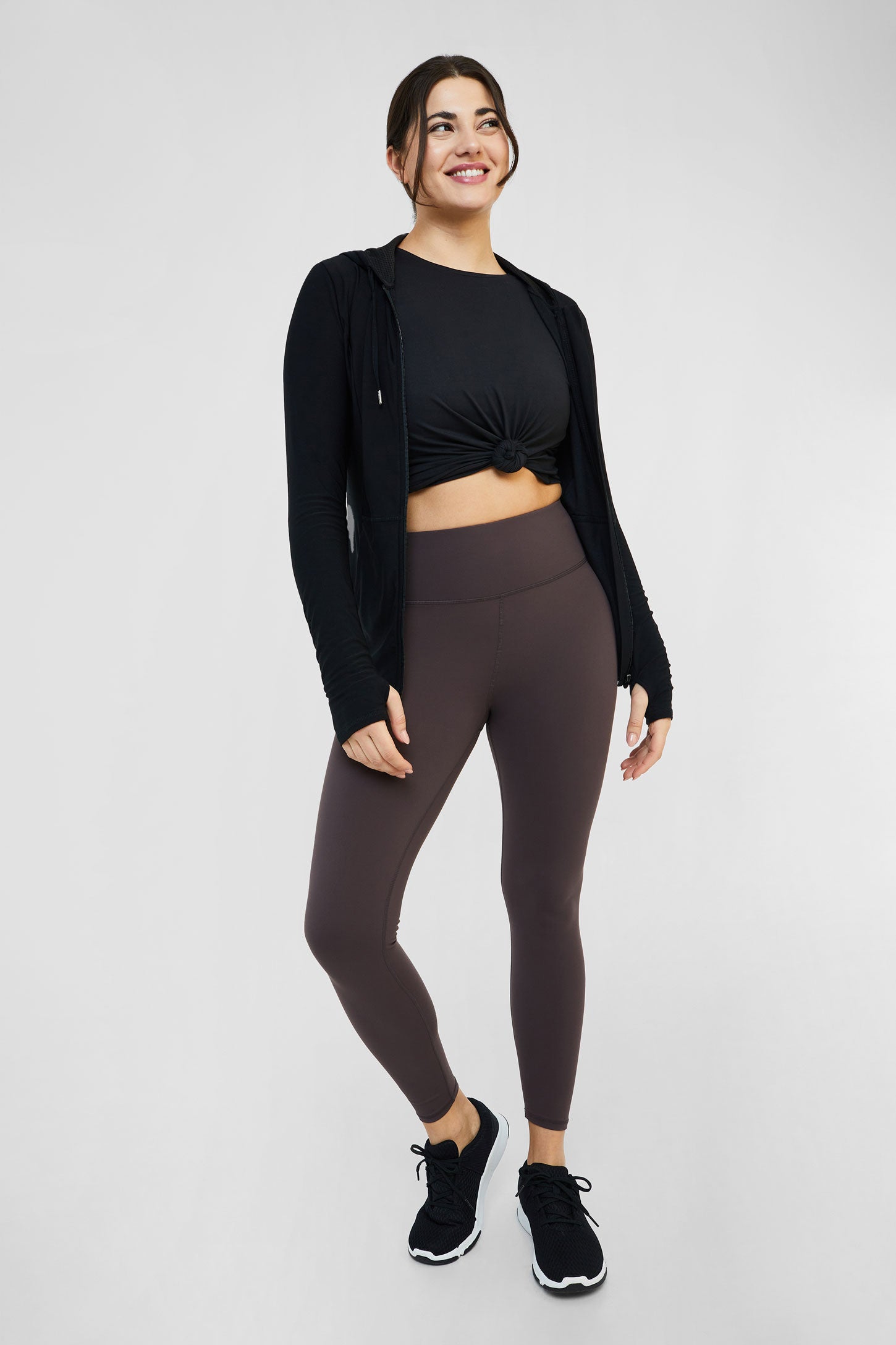 Legging athlétique taille haute 28'', Velvety - Femme && RAISIN