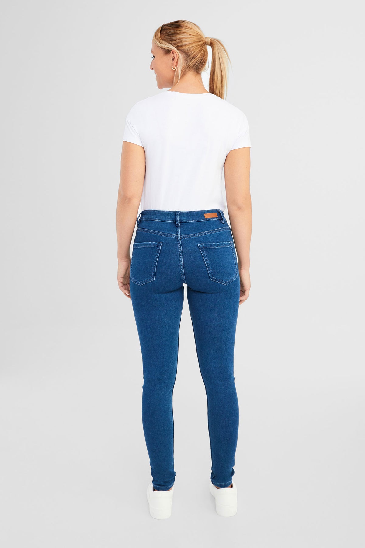 Jeans coupe ajustée - Femme && BLEU MOYEN