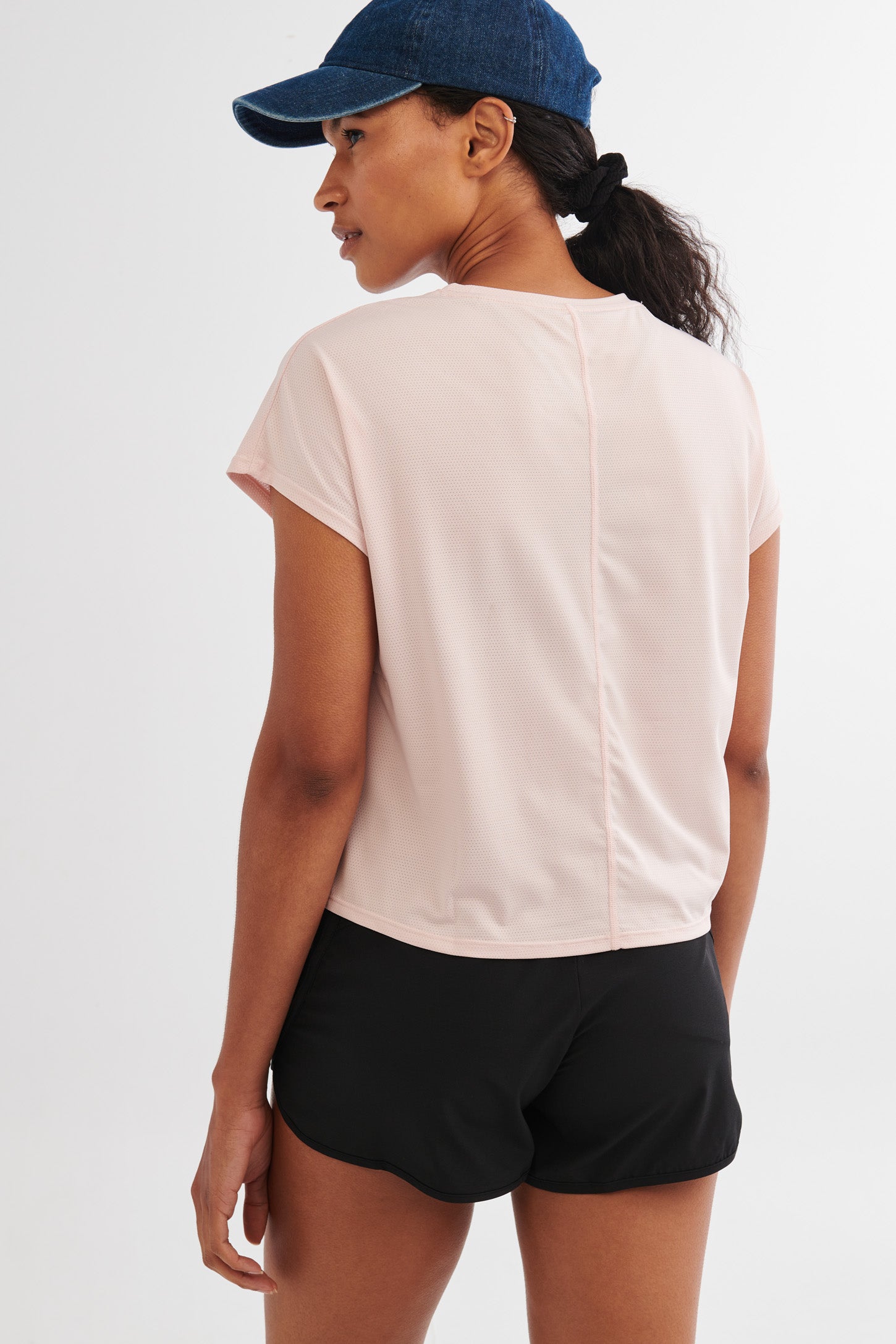 T-shirt en mesh perforée - Femme && ROSE CENDRE