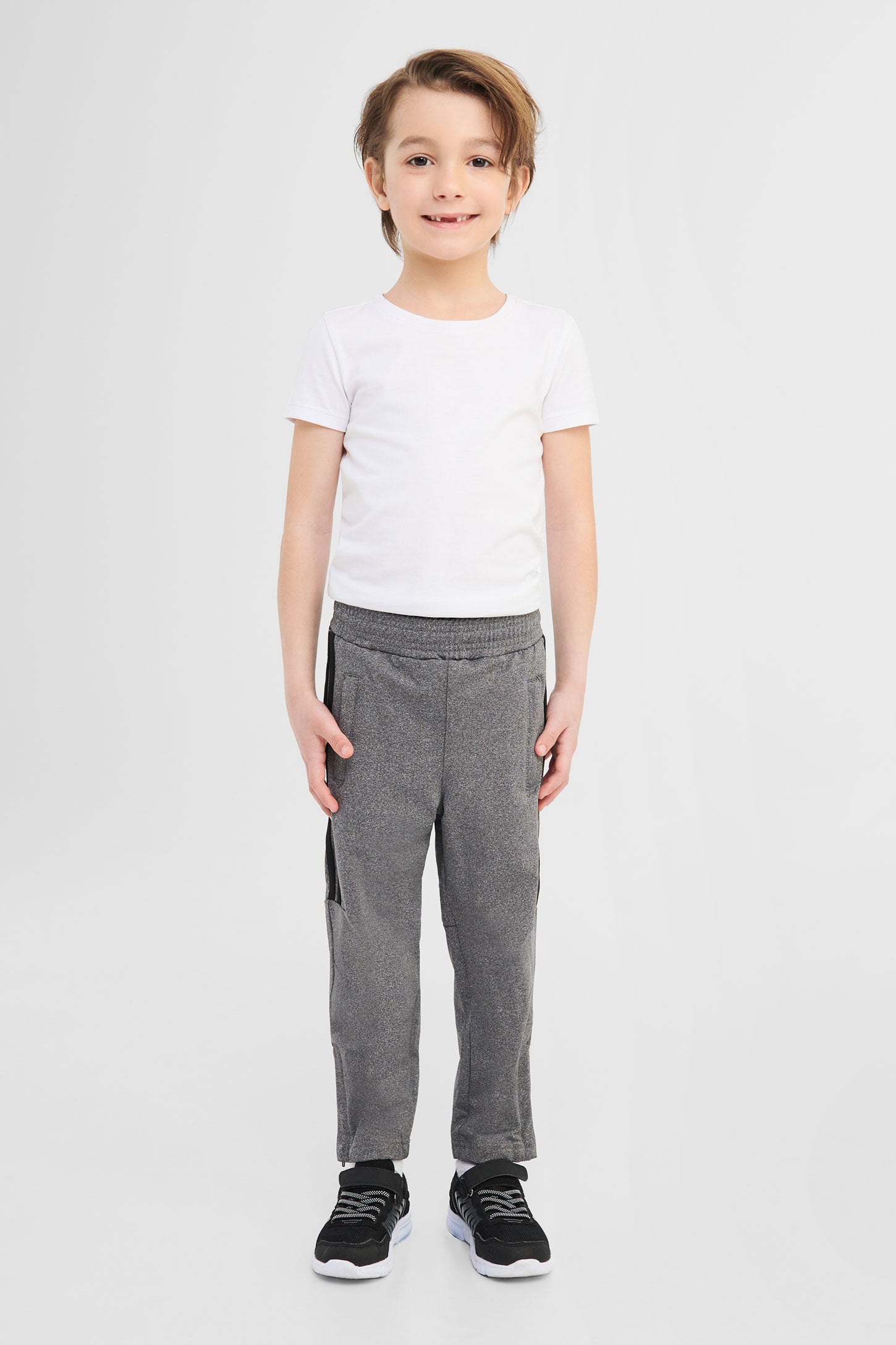 Pantalon jogger sportif - Enfant garçon && CHARBON MIXTE