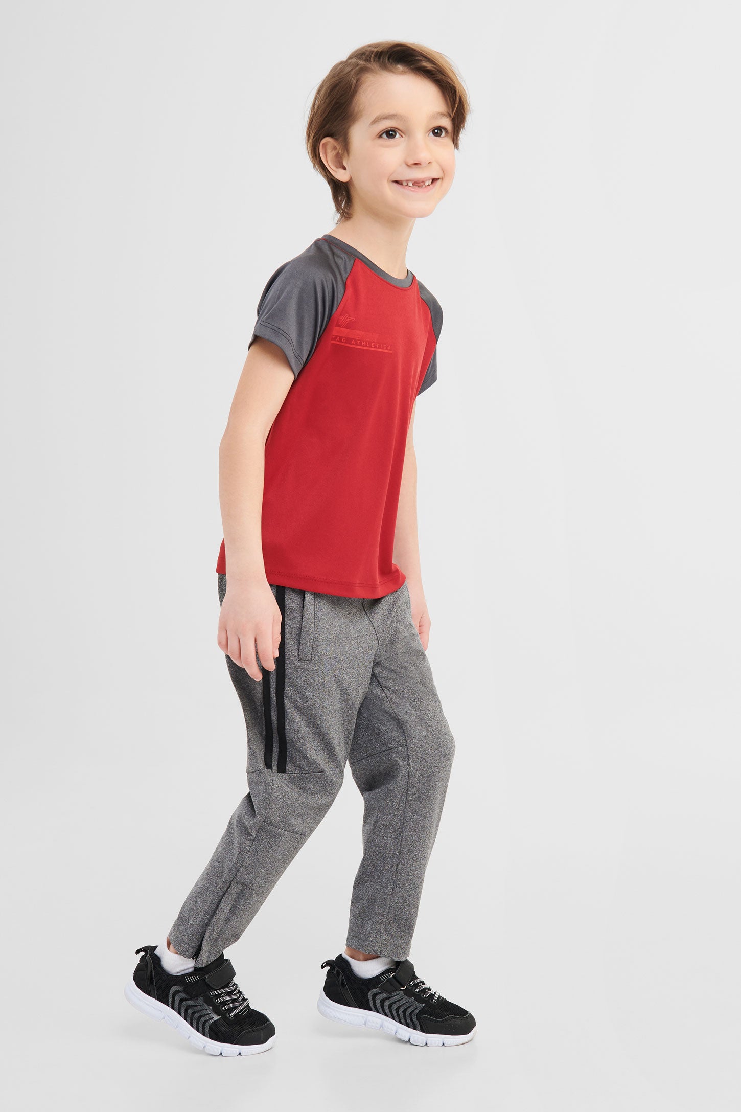 Pantalon jogger sportif - Enfant garçon && CHARBON MIXTE