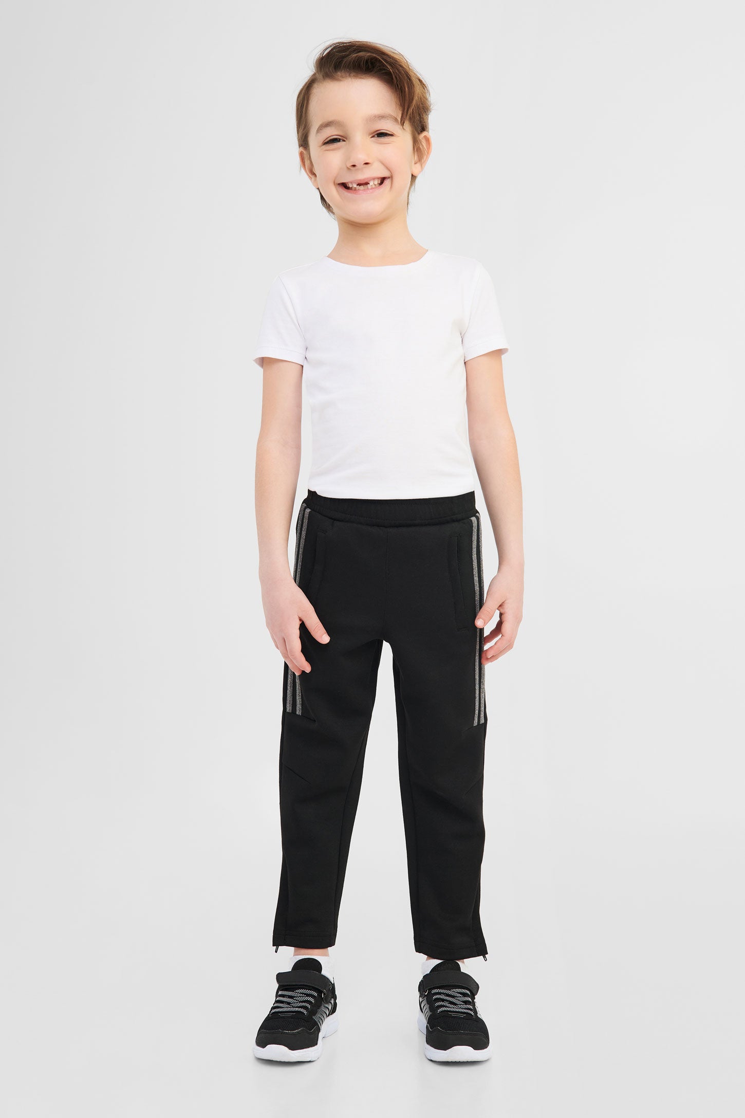 Pantalon jogger sportif - Enfant garçon && NOIR