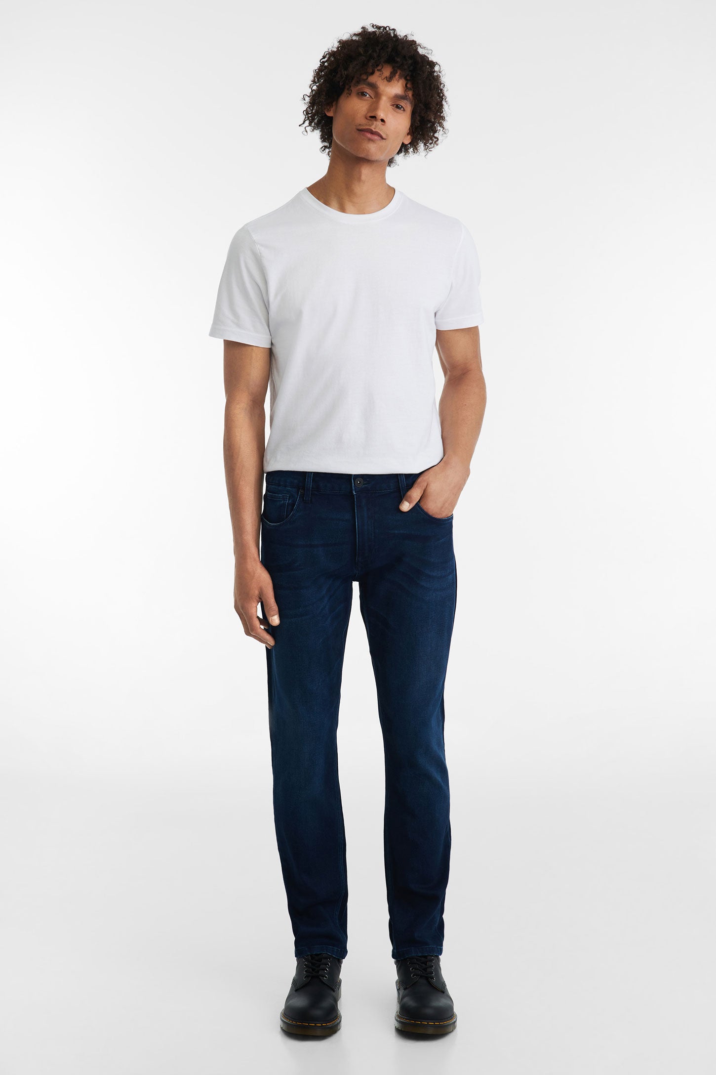 Jeans coupe régulière - Homme && INDIGO