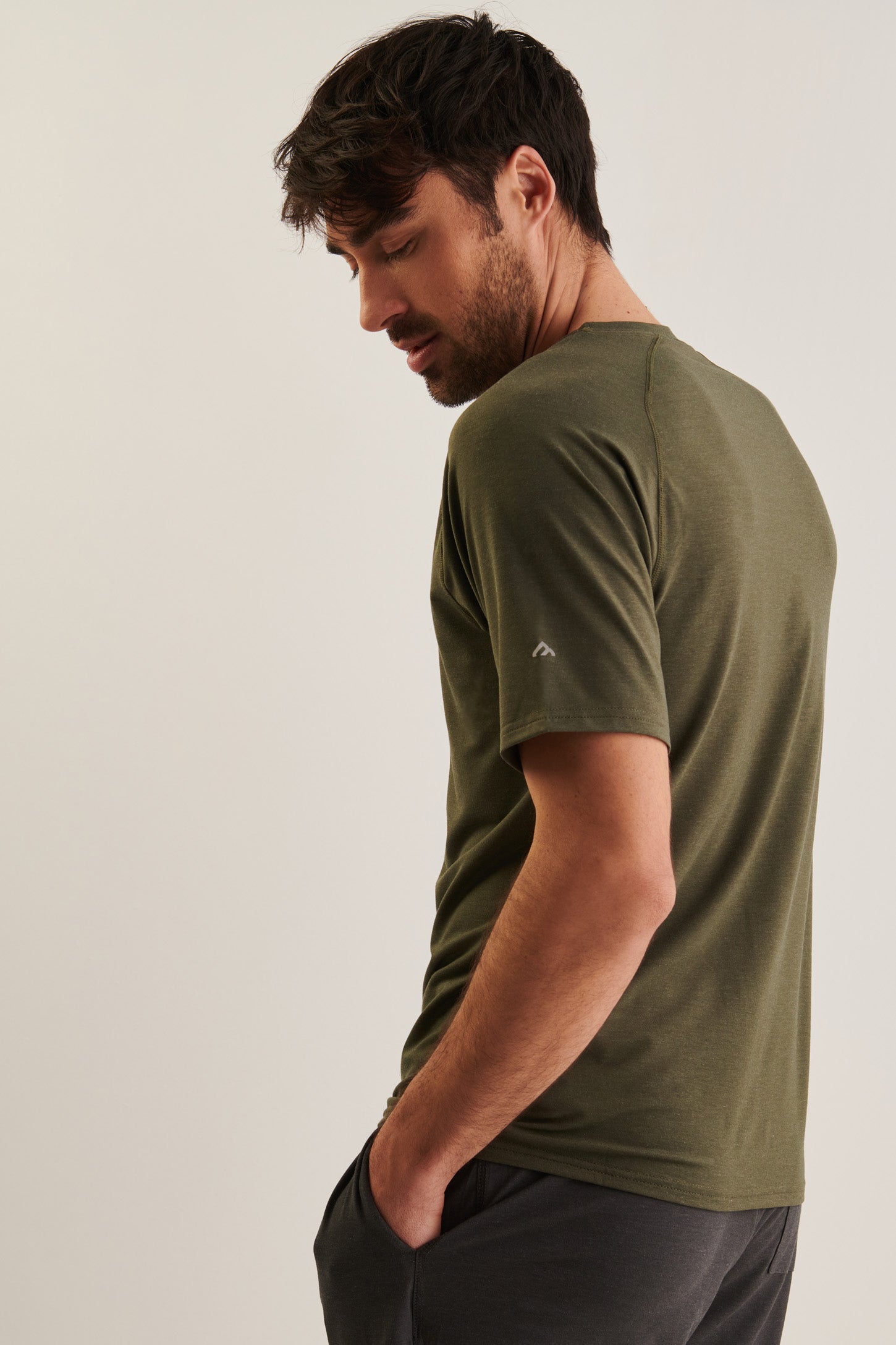 T-shirt BM, modal - Homme && VERT MIXTE