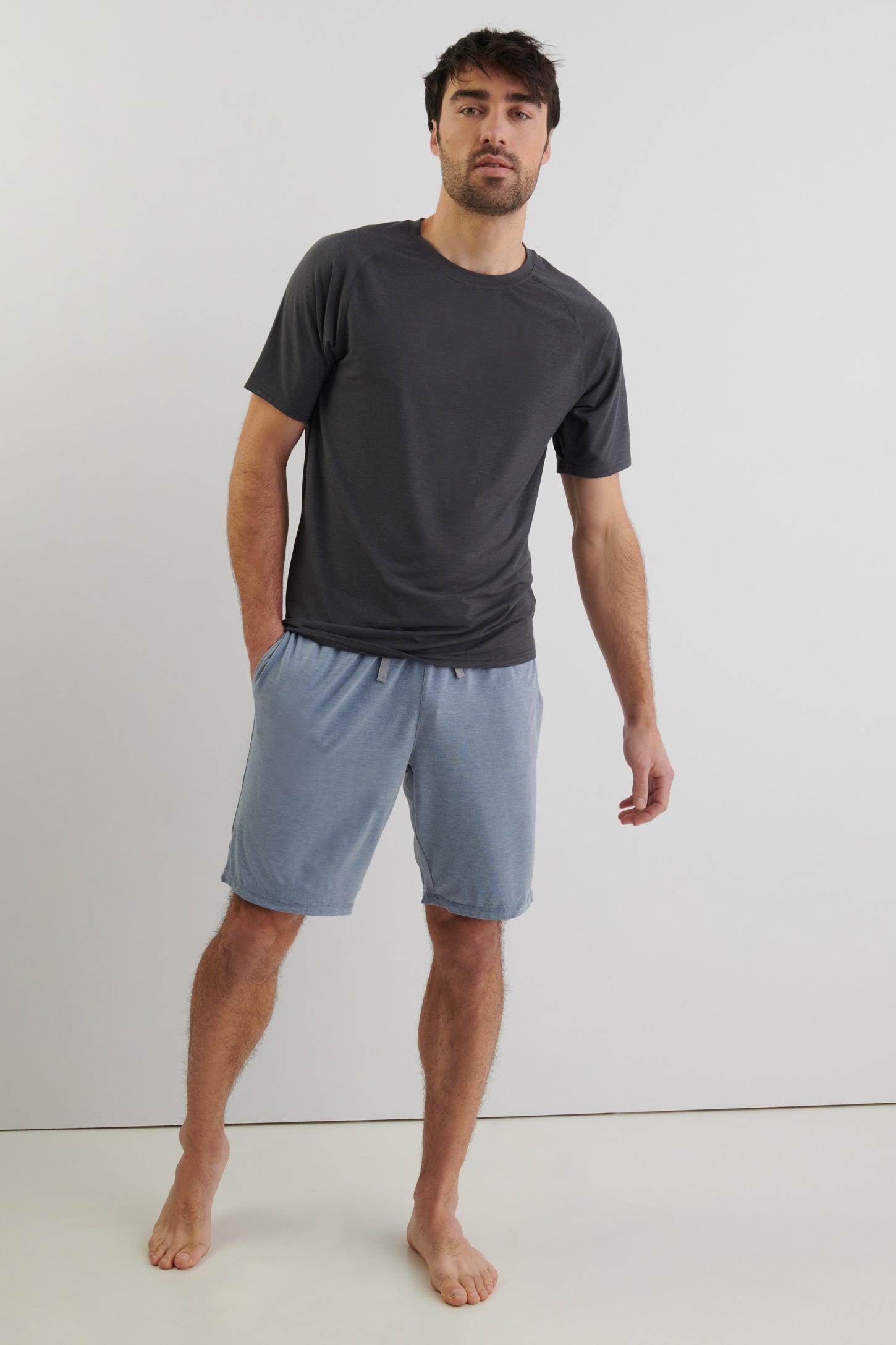 T-shirt BM, modal - Homme && CHARBON MIXTE