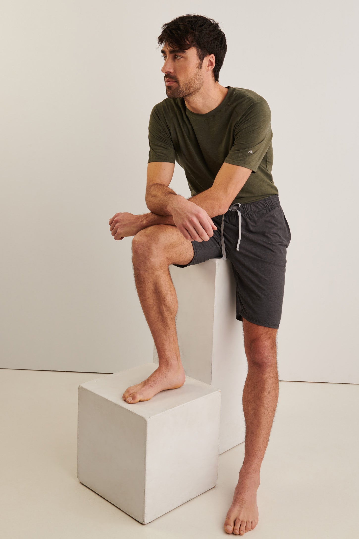 Short détente BM, modal - Homme && CHARBON MIXTE