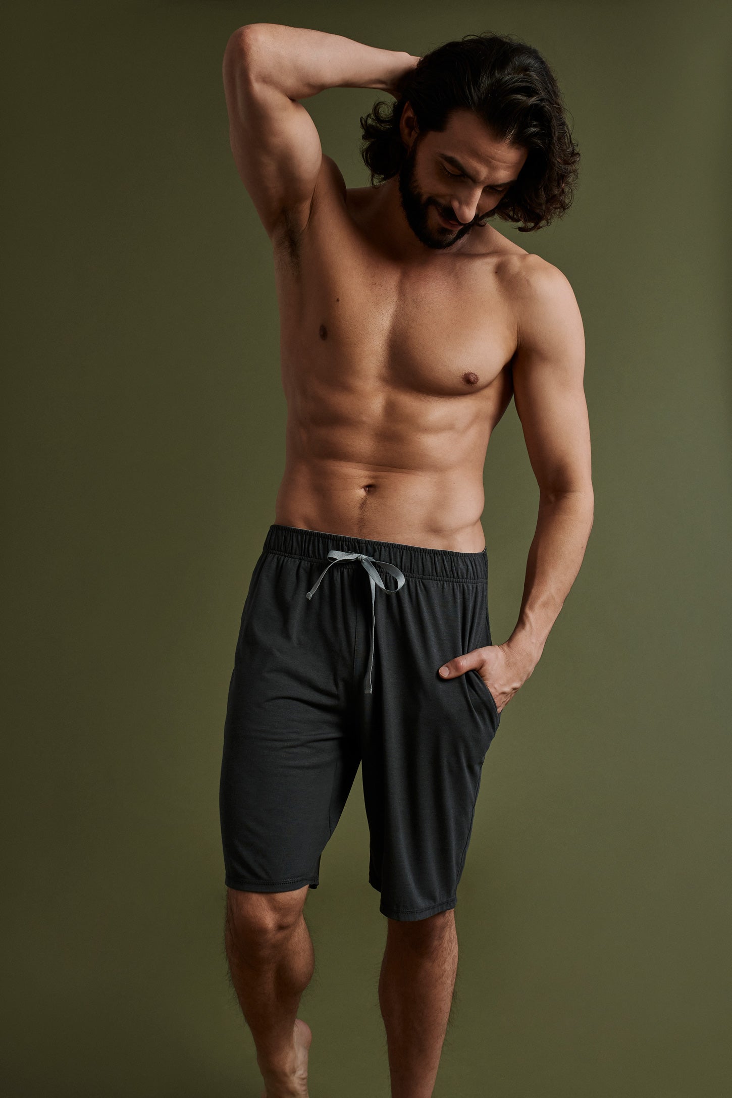 Short détente BM, modal - Homme && CHARBON MIXTE