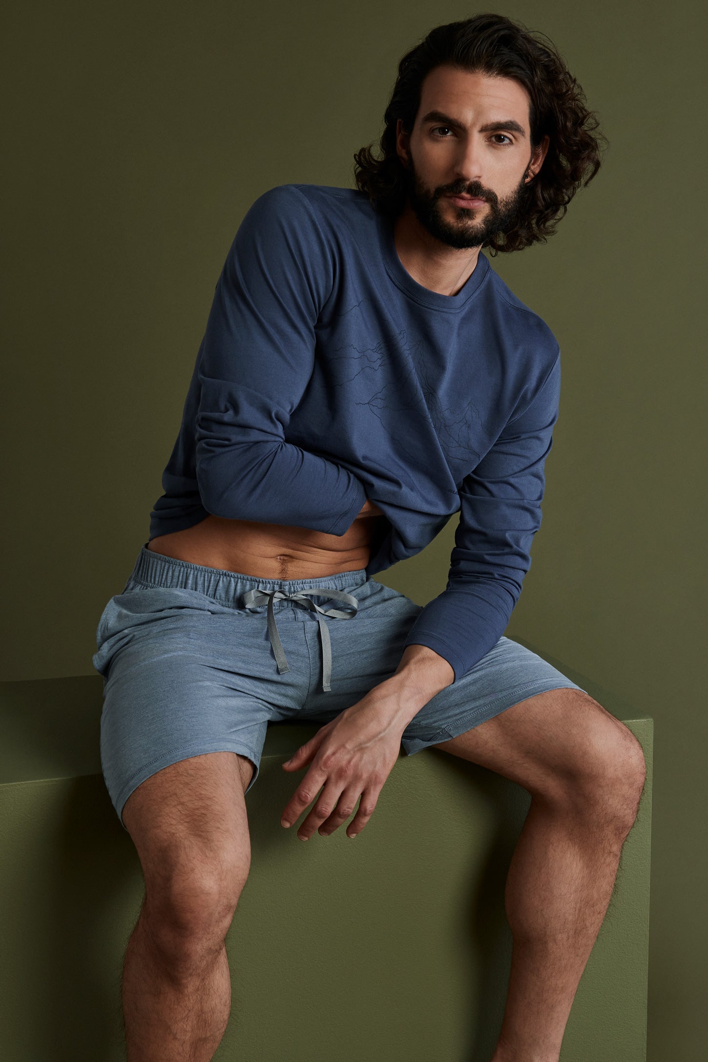 Short détente BM, modal - Homme && BLEU MIXTE