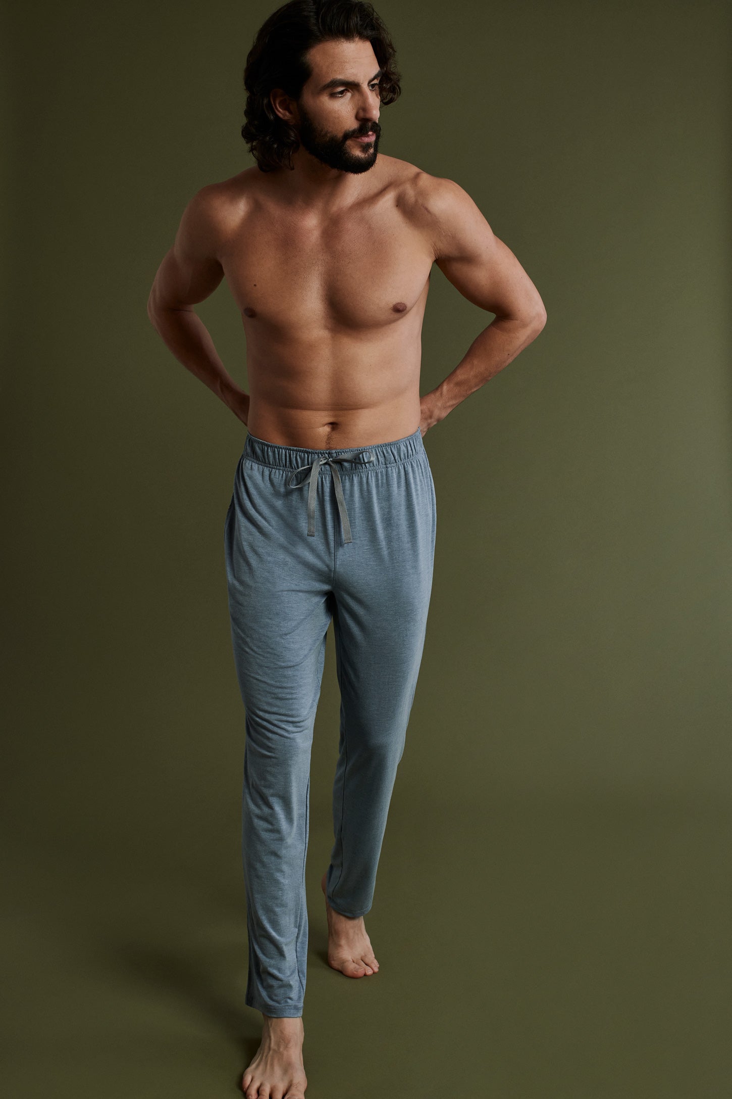 Pantalon détente à enfiler BM - Homme && BLEU MIXTE