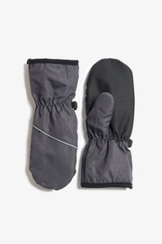 Mitaines mi-saison doublées sherpa - Enfant && GRIS FONCE