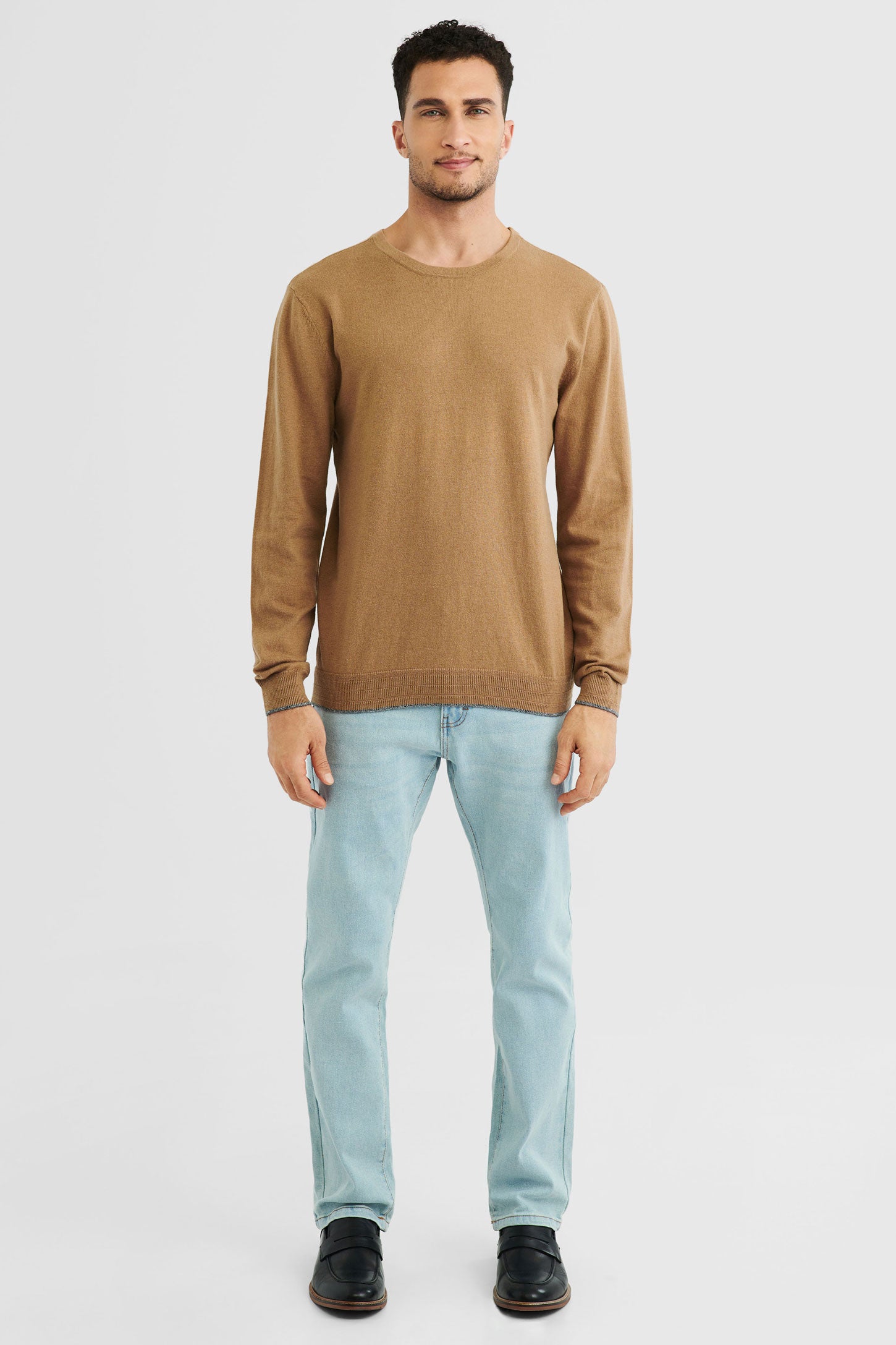 Chandail tricot - Homme && CHAMEAU