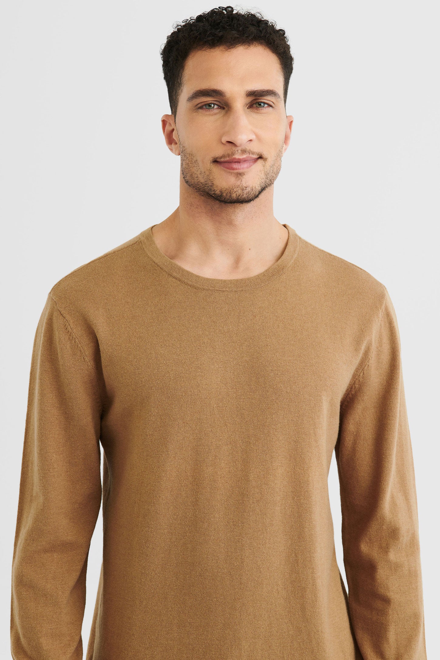 Chandail tricot - Homme && CHAMEAU