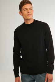 Chandail manches longues en tricot - Homme && NOIR