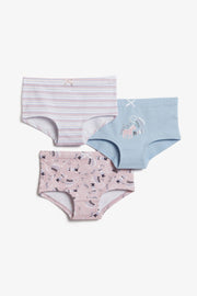 Lot de 3 culottes en coton - Enfant fille && BRISE BLEUE