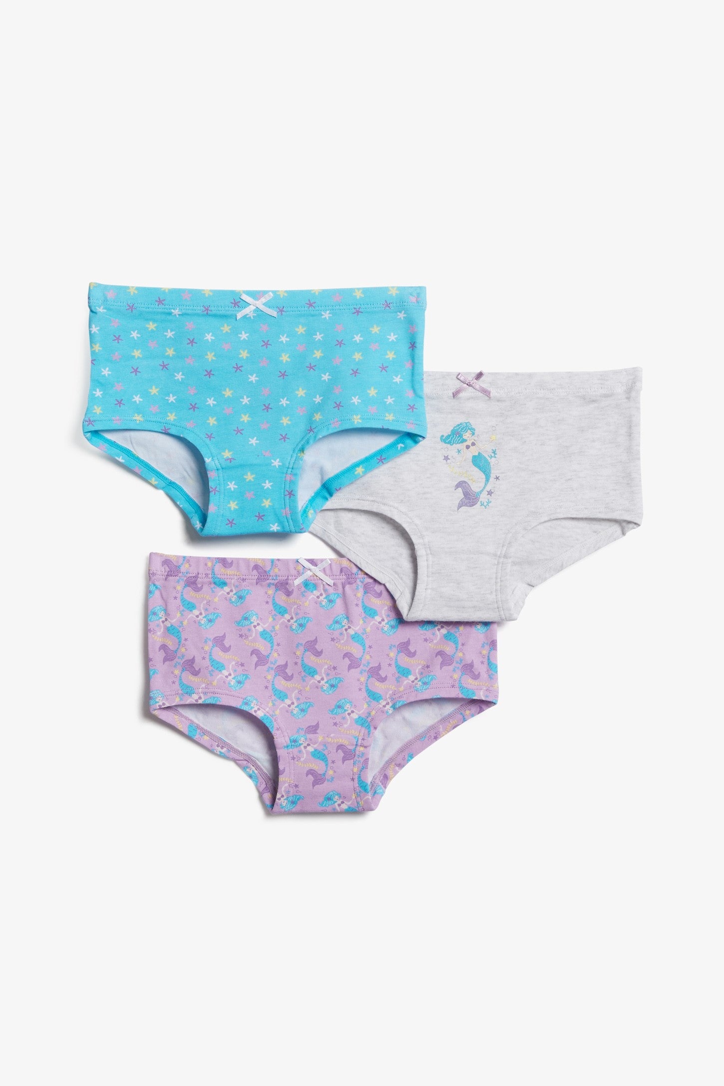Lot De 6 Culottes Fille U Collection En Coton Bio, Blanc, Taille 2/3 Ans