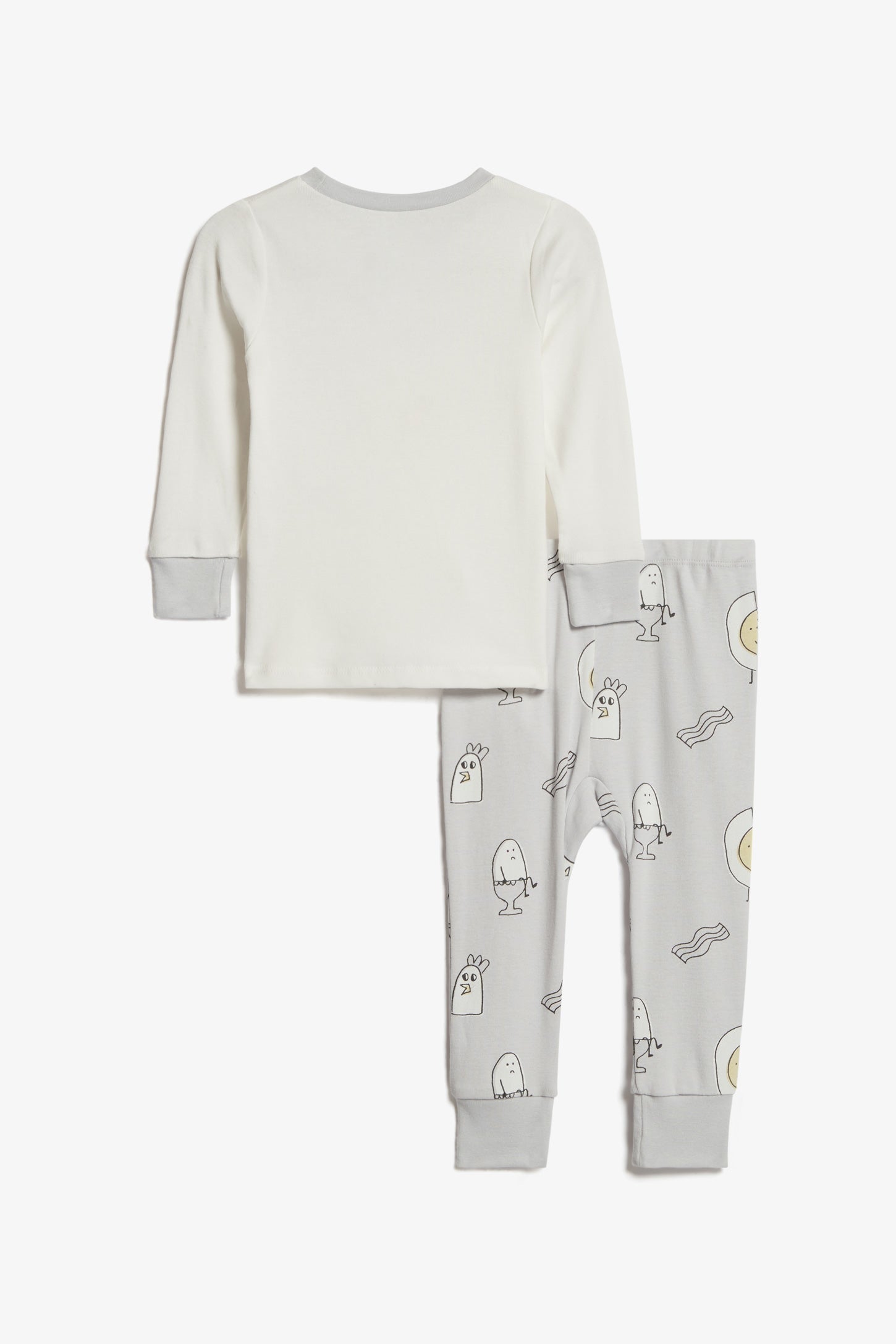 Pyjama 2-pièces en coton bio, 2T-3T - Bébé && BLANC