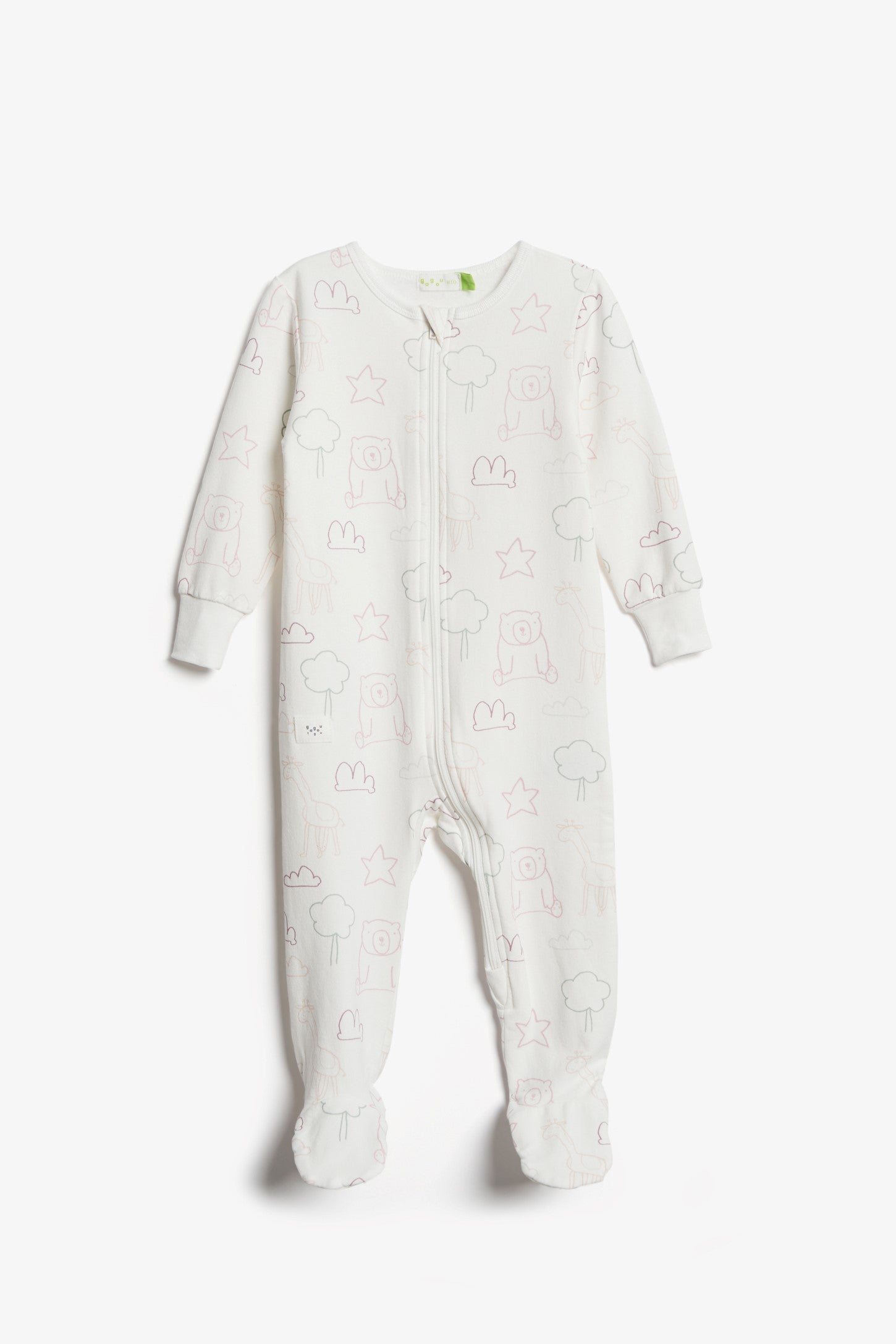 Pyjama 1-pièce imprimé, coton brossé, 2T-3T - Bébé && BLANC